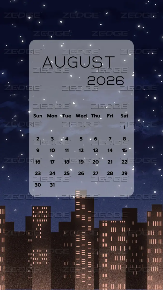 674x1198 August 2026 wallpaper by August 2026 Calendars