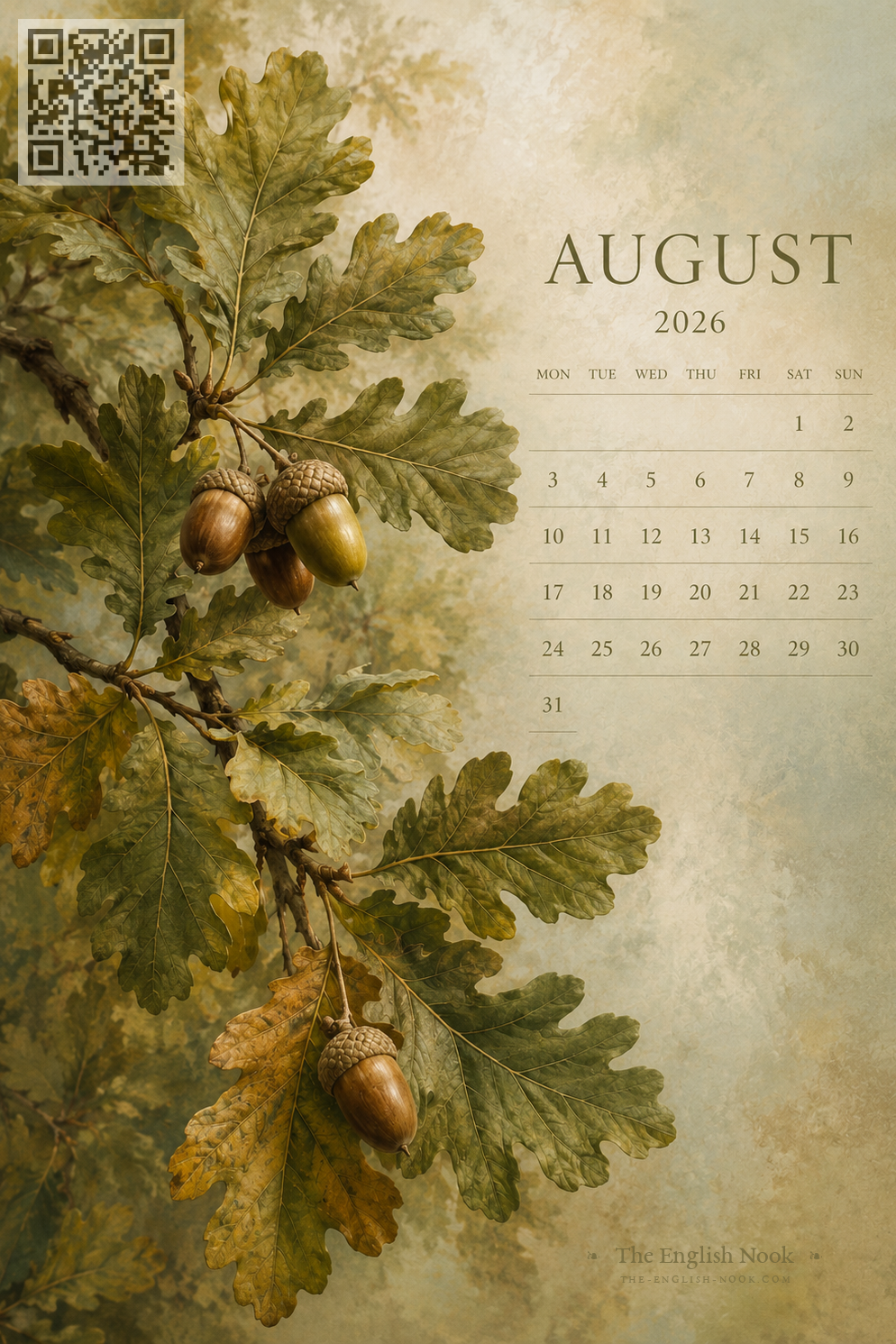 994x1491 Printable August 2026 Calendars