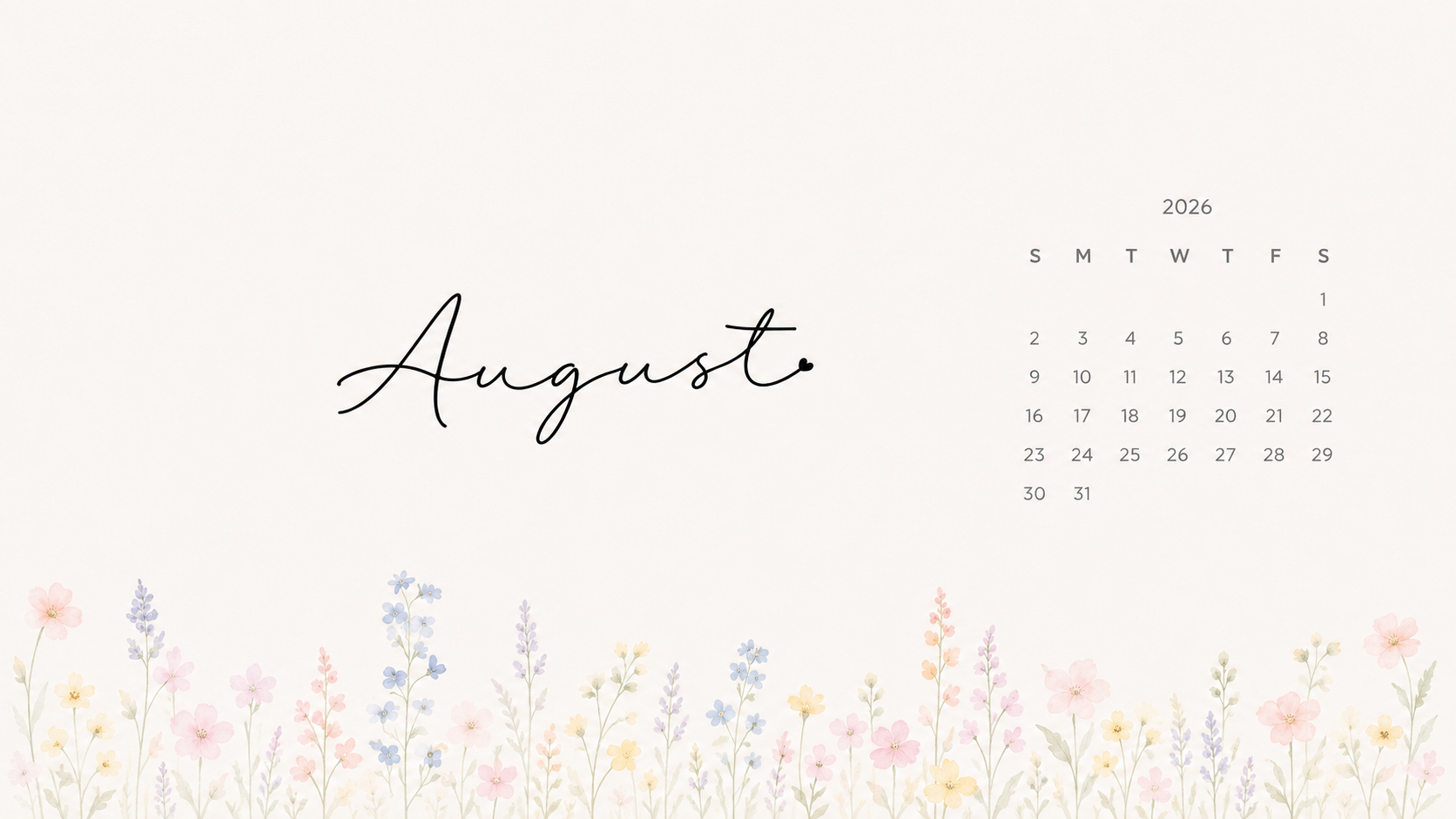 1672x941 Free August 2026 Desktop Calendar Background (EASY DOWNLOAD)