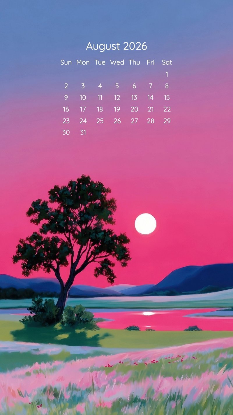 800x1422 August 2022 Calendar Wallpaper Image Wallpaper