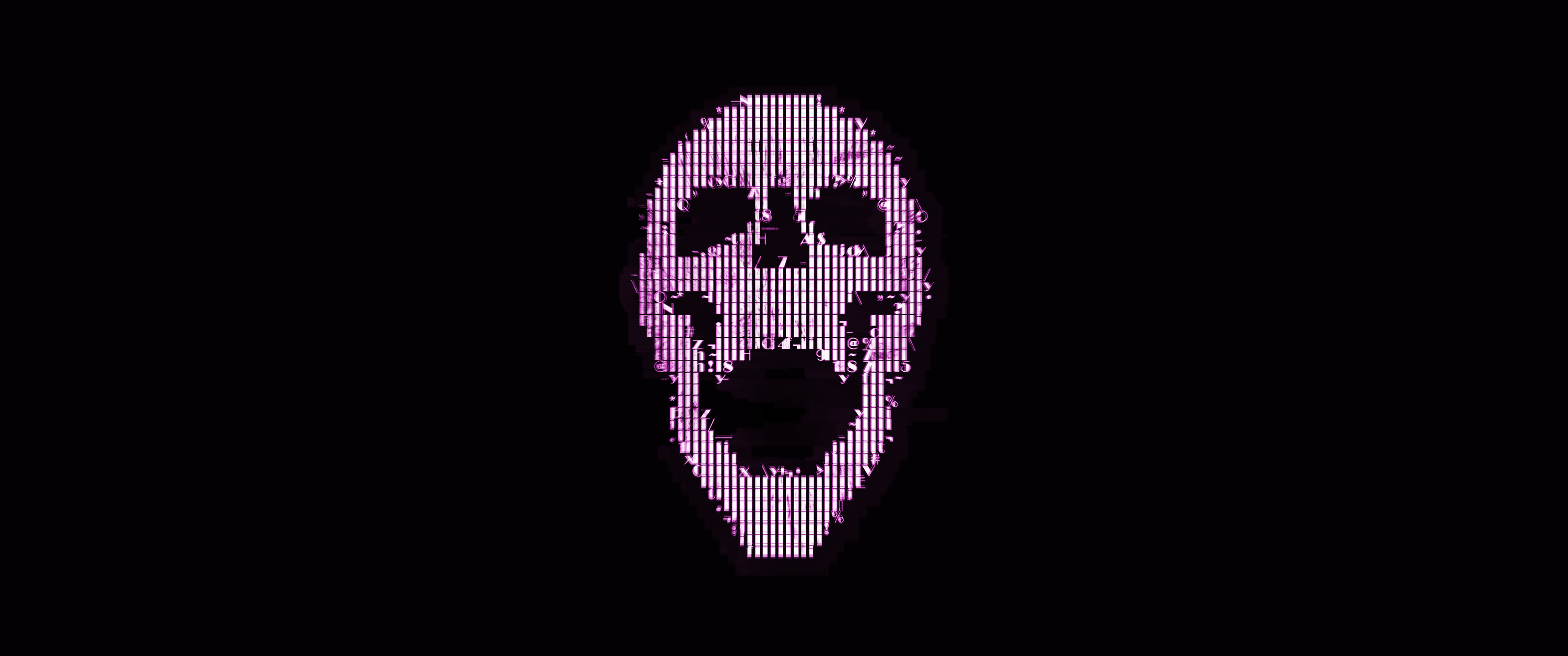 3440x1440 ASCII Skull [3440x1440]