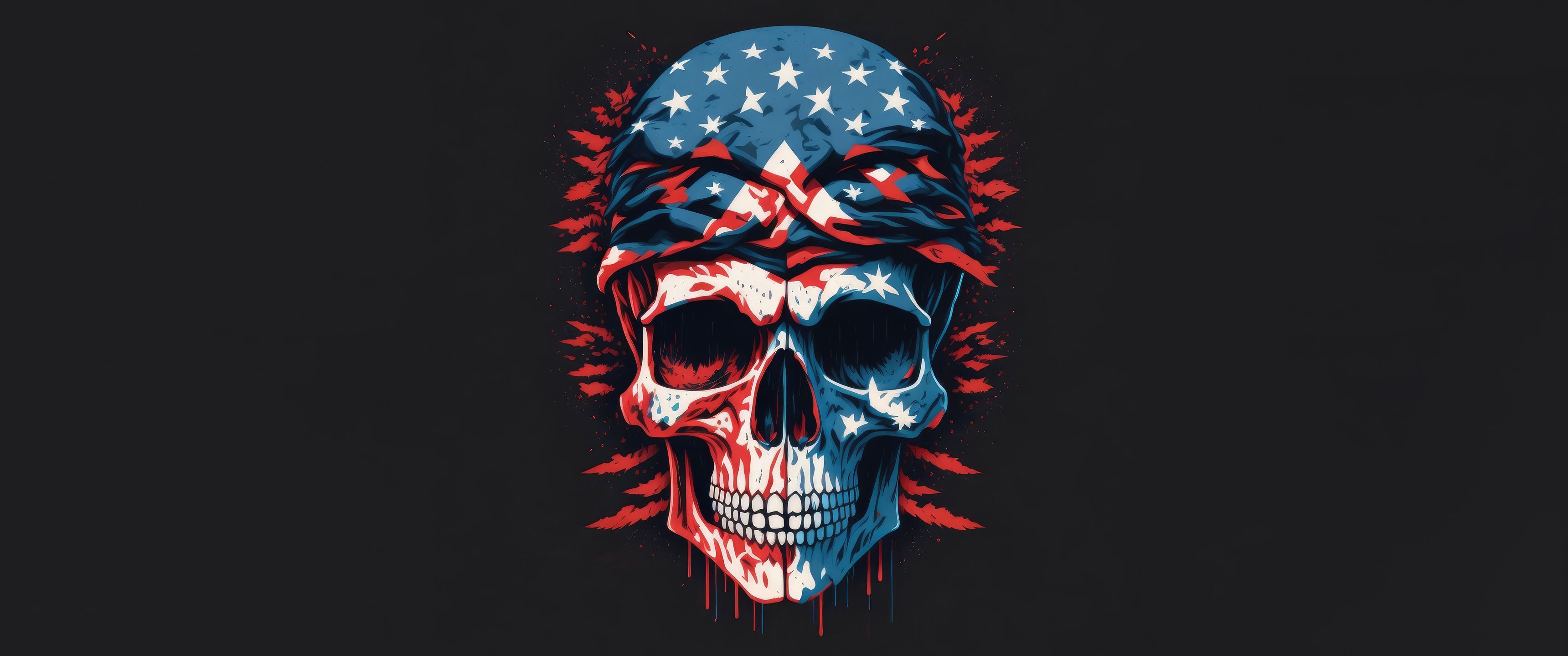 3440x1440 American Skull UltraWide Quad HD 1440P , HD 4k Wallpaper, Image, Background, Photos and Picture