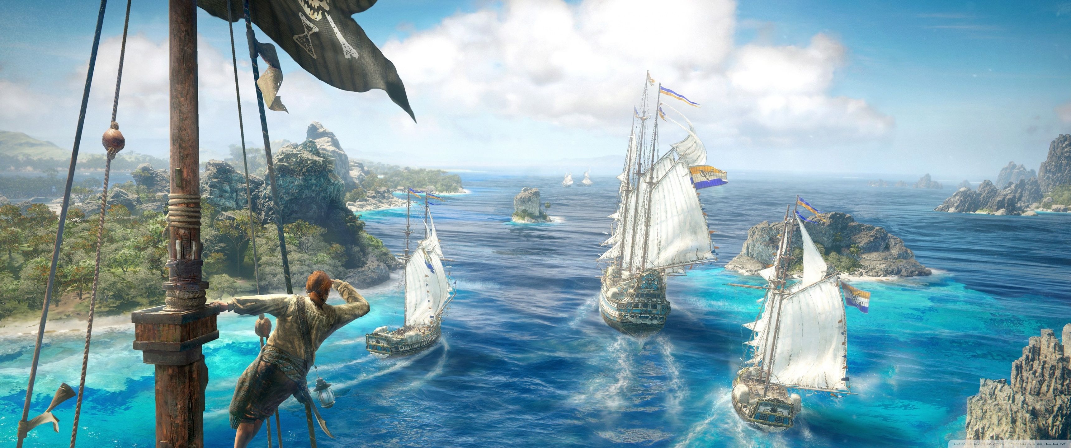 3440x1440 Skull and Bones 4K UHD Wallpaper for UltraHD Desktop and TV : Widescreen and UltraWide Display : Smartphone and Tablet Devices