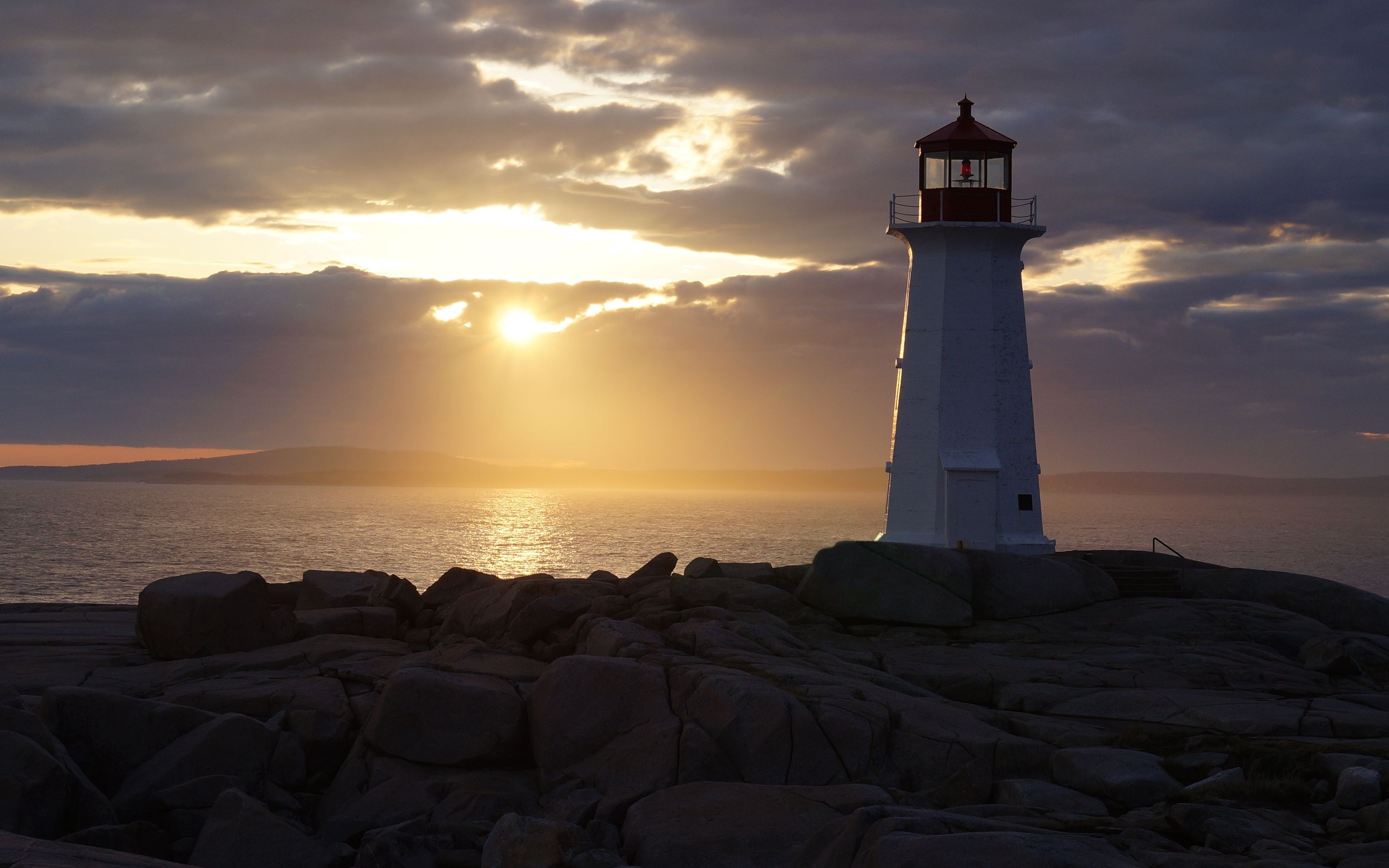 3360x2100 Wallpaper sea, landscape, lighthouse, Nova Scotia, Peggy's Cove for mobile and desktop, section пейзажи, resolution 3360x2100