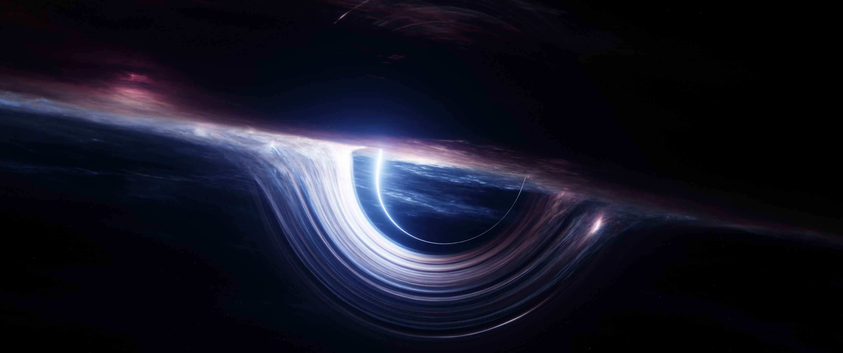 3440x1440 Interstellar Wallpaper 4K, Gargantua black hole