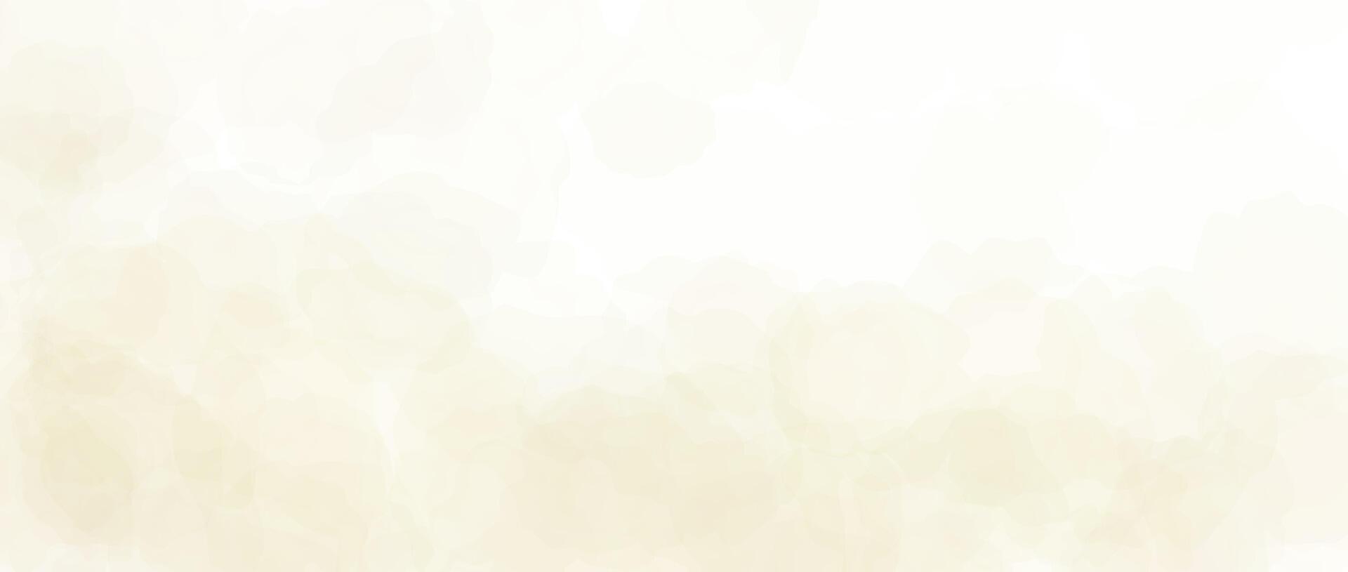 1920x815 Light beige watercolor effect background. Soft ivory watercolour gradient texture. Cream color blurred paint splashes wallpaper for birthday or wedding design. Pale champagne marble backdrop
