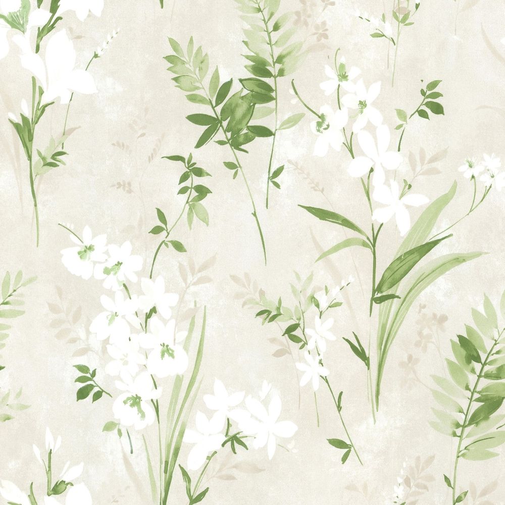 1000x1000 Advantage Turner Cream Watercolor Floral Wallpaper. The Home Depot Canada