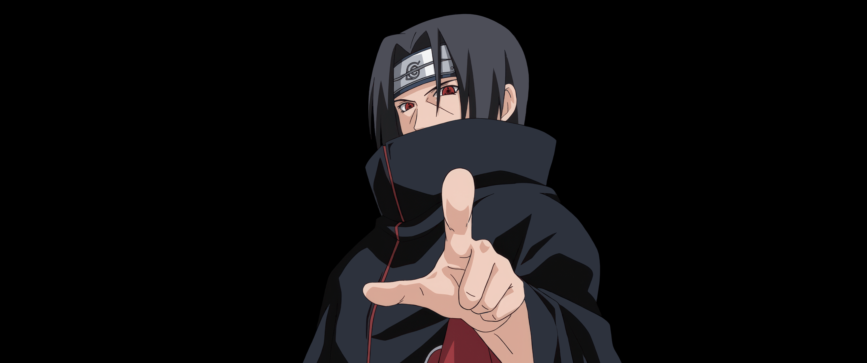 3440x1440 Itachi Uchiha Wallpaper 4K, Akatsuki, Black background
