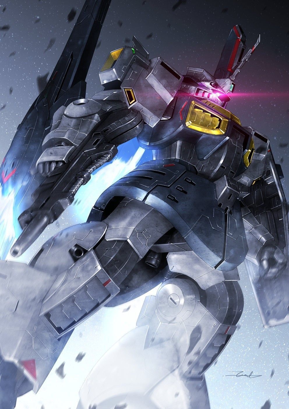992x1403 image tagged with Gundam Wing Endless Waltz, Wing Gundam Zero (EW Version), M
