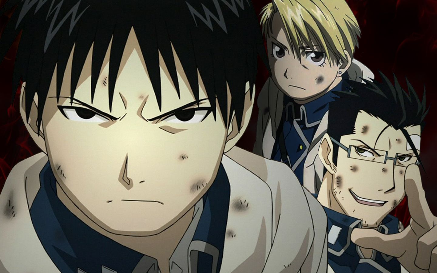 1440x900 Phone wallpaper: Anime, Fullmetal Alchemist, Maes Hughes, Riza Hawkeye, Roy Mustang 1437169