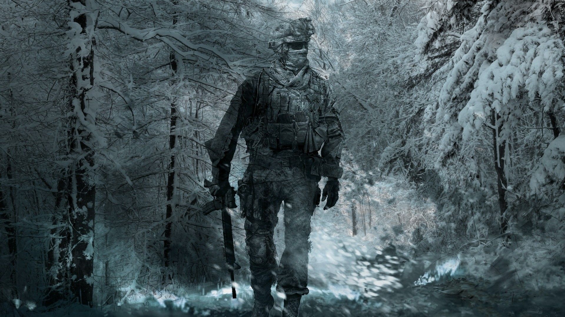 1920x1080 soldiers, Video, Games, Snow, Forest, Frozen, Weapons, Modern, Warfare, Warriors, Military Wallpaper HD / Desktop and Mobile Background