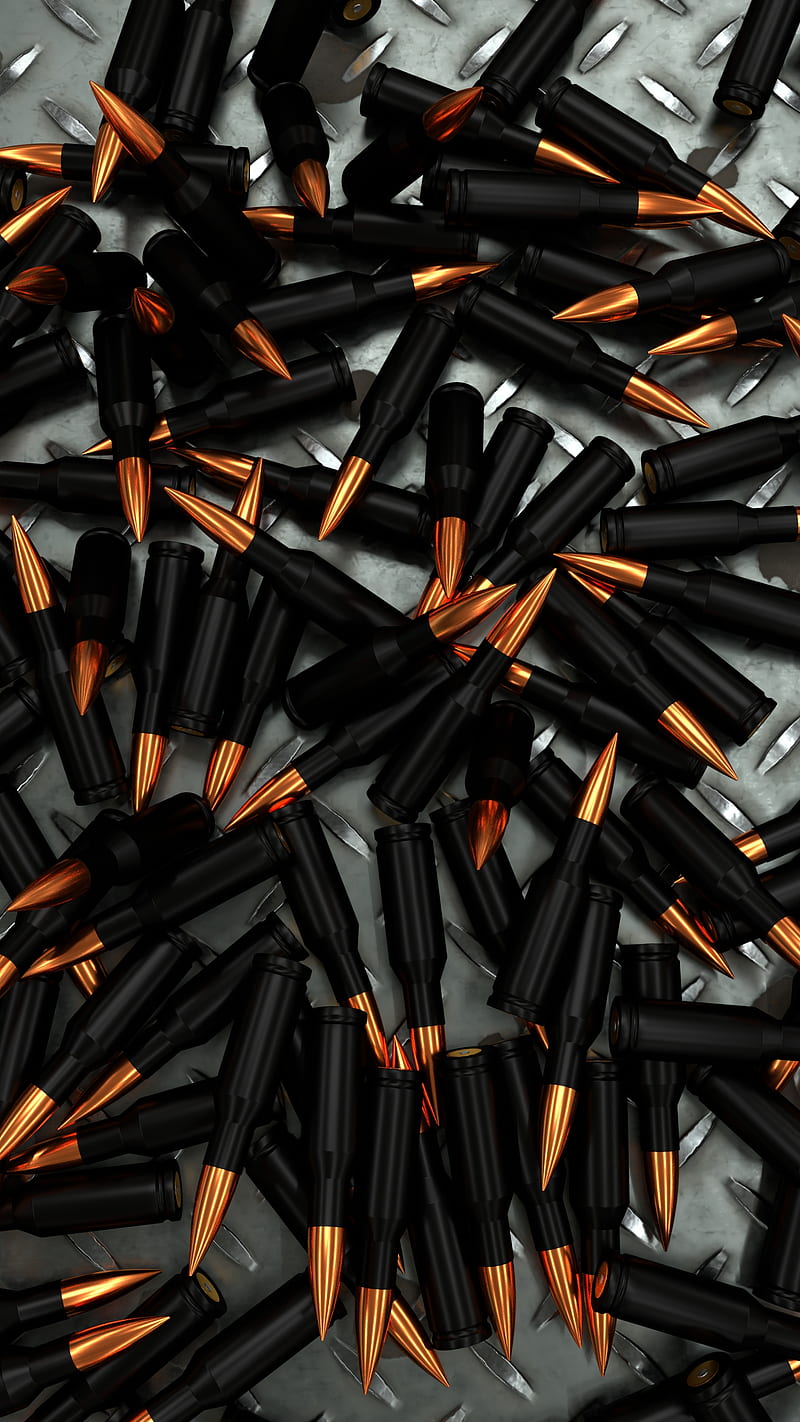 800x1422 Bullets, 3D, TetriTek, america, ammo, army, awesome, black, cold, copper, fire, HD phone wallpaper