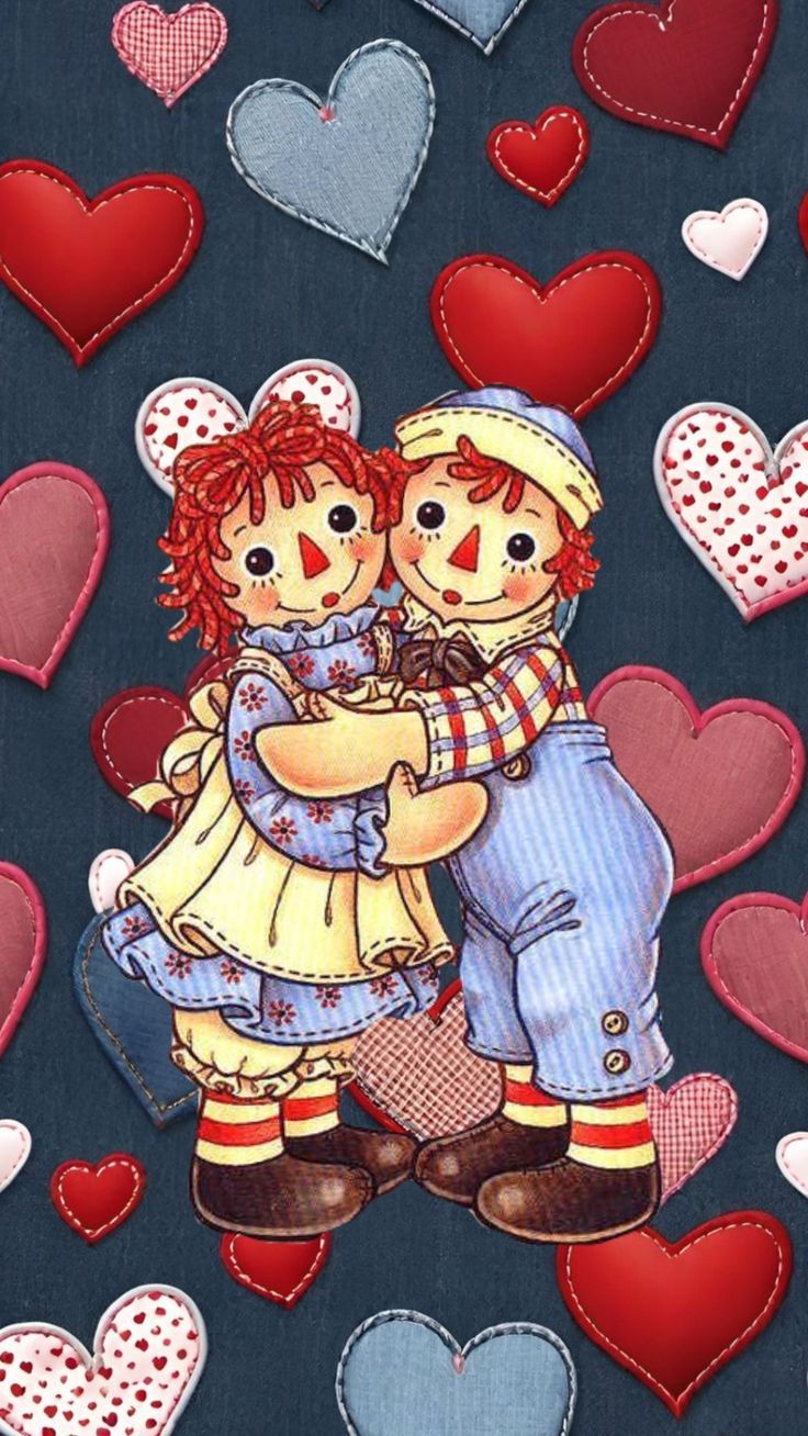 736x1308 Raggedy andy and andy's. Raggedy and andy valentines, Raggedy ann and andy wallpaper, Raggedy ann