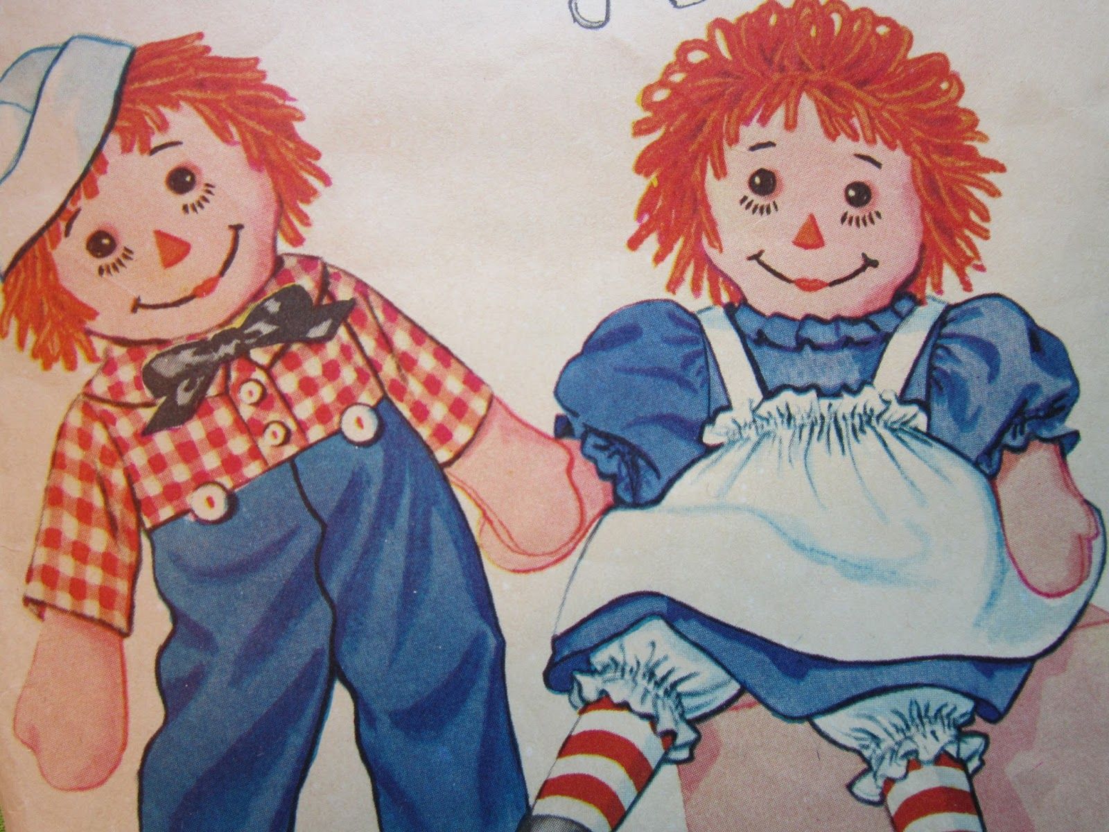 1600x1200 gold country girls: Patterns From The Past: Raggedy Ann and Andy, and also Little Lulu!