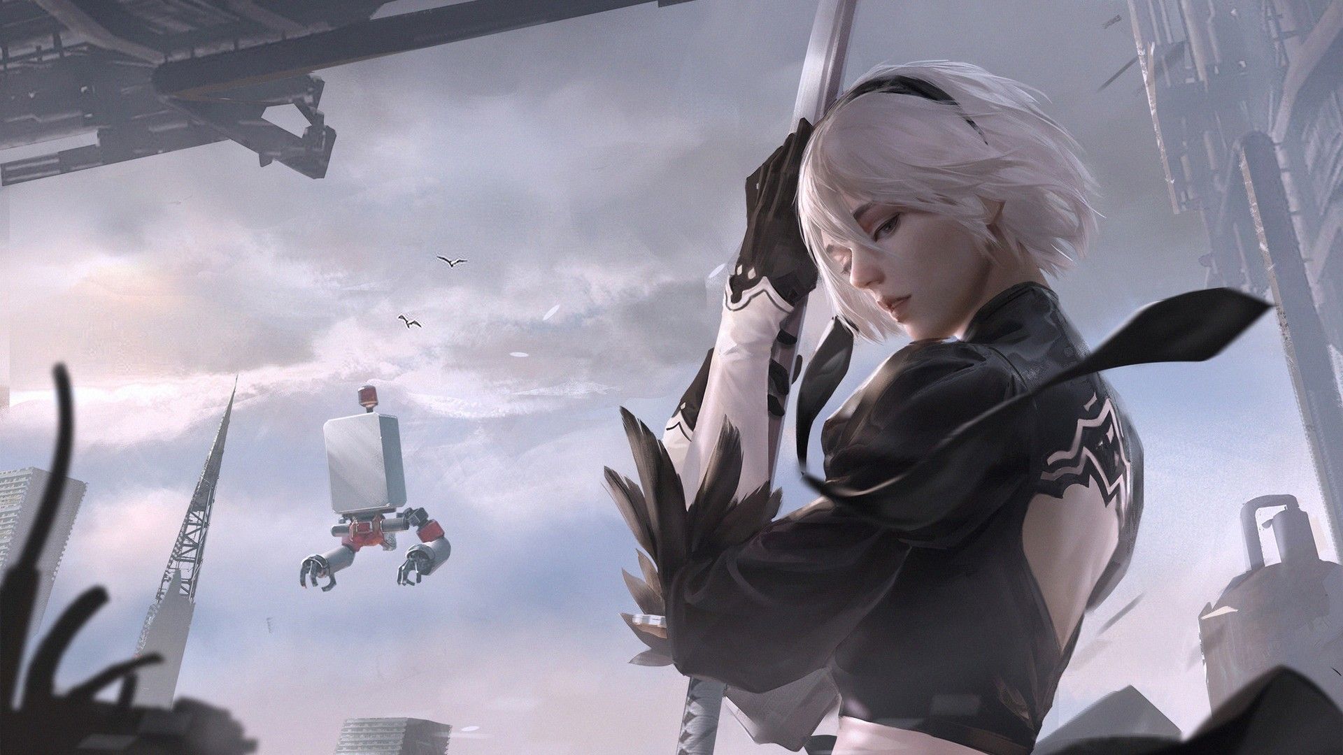 1920x1080 YoRHa No.2 Type B HD NieR Automata Wallpaper