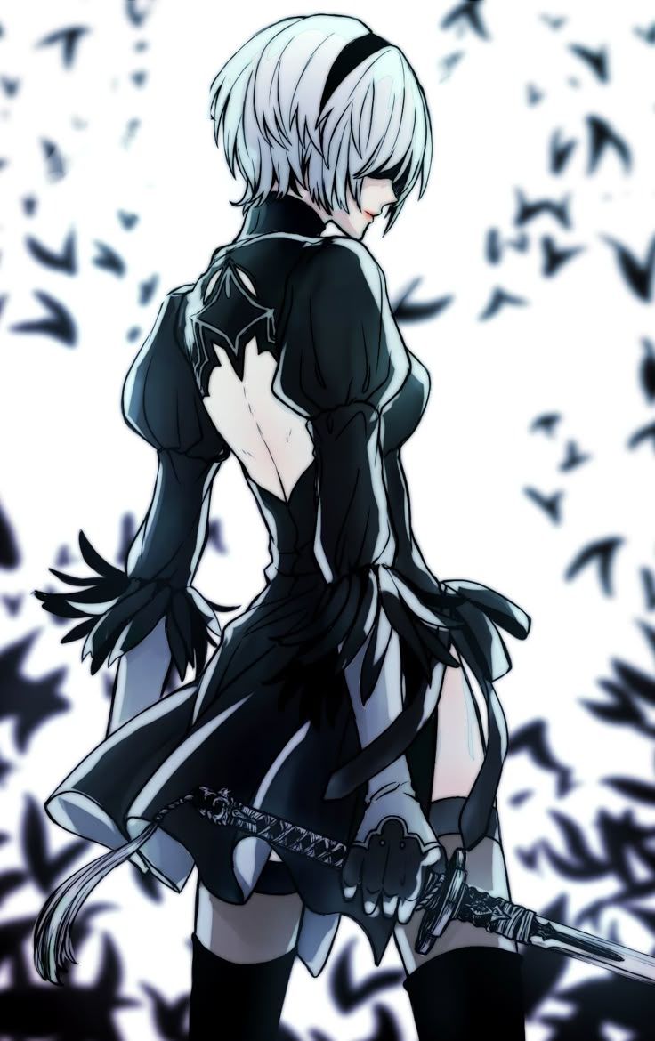 736x1170 YoRHa No.2 Type B: Automata Wallpaper by Kuro (Pixiv12803091) Anime Image Board