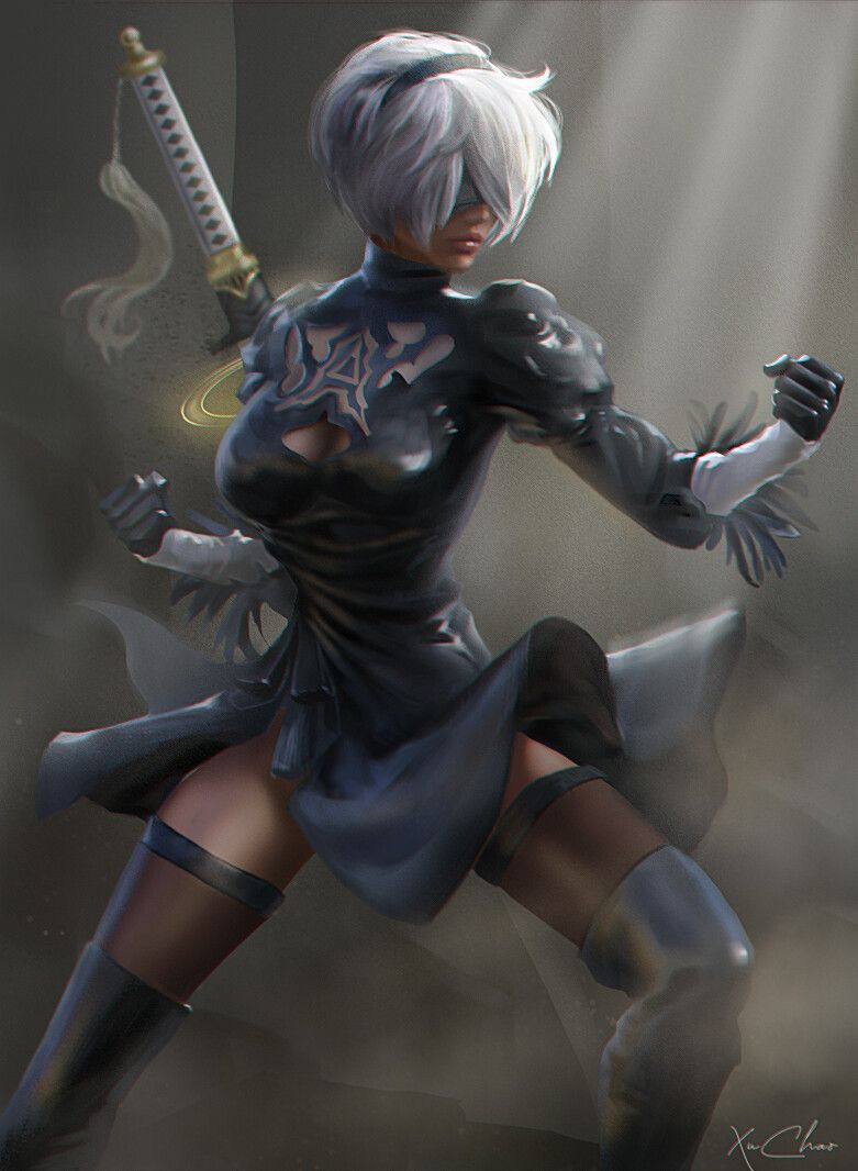 781x1066 Xu Chao:Automata丨Speed Painting丨YoRHa No.2 Type B