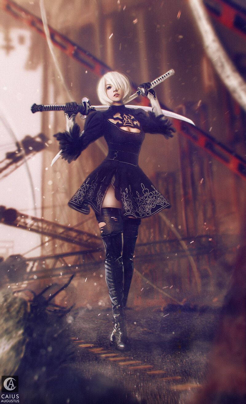 800x1314 2B (YoRHa No.2 Type B). NieR: Automata Drawing Fanart