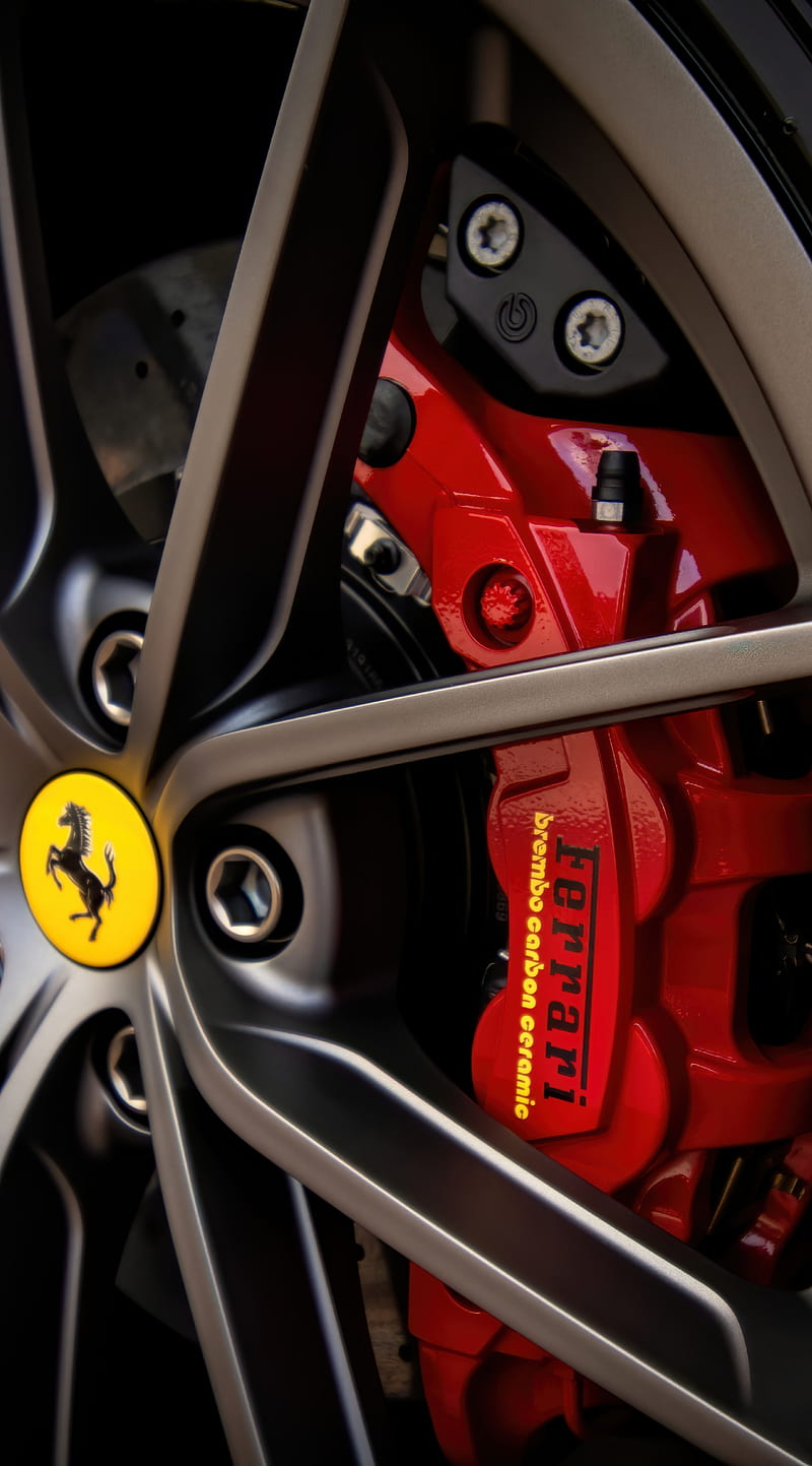800x1443 Ferrari Wheel, auto, car, cool, ferrari, motors, red, esports, super, wheels, HD phone wallpaper
