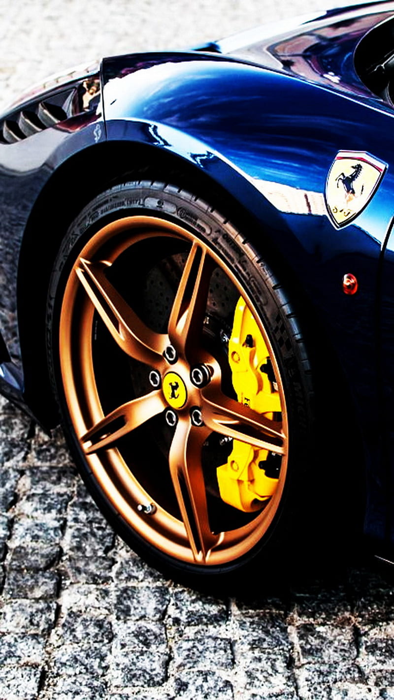 800x1422 Ferrari, tyre, wheel, HD phone wallpaper
