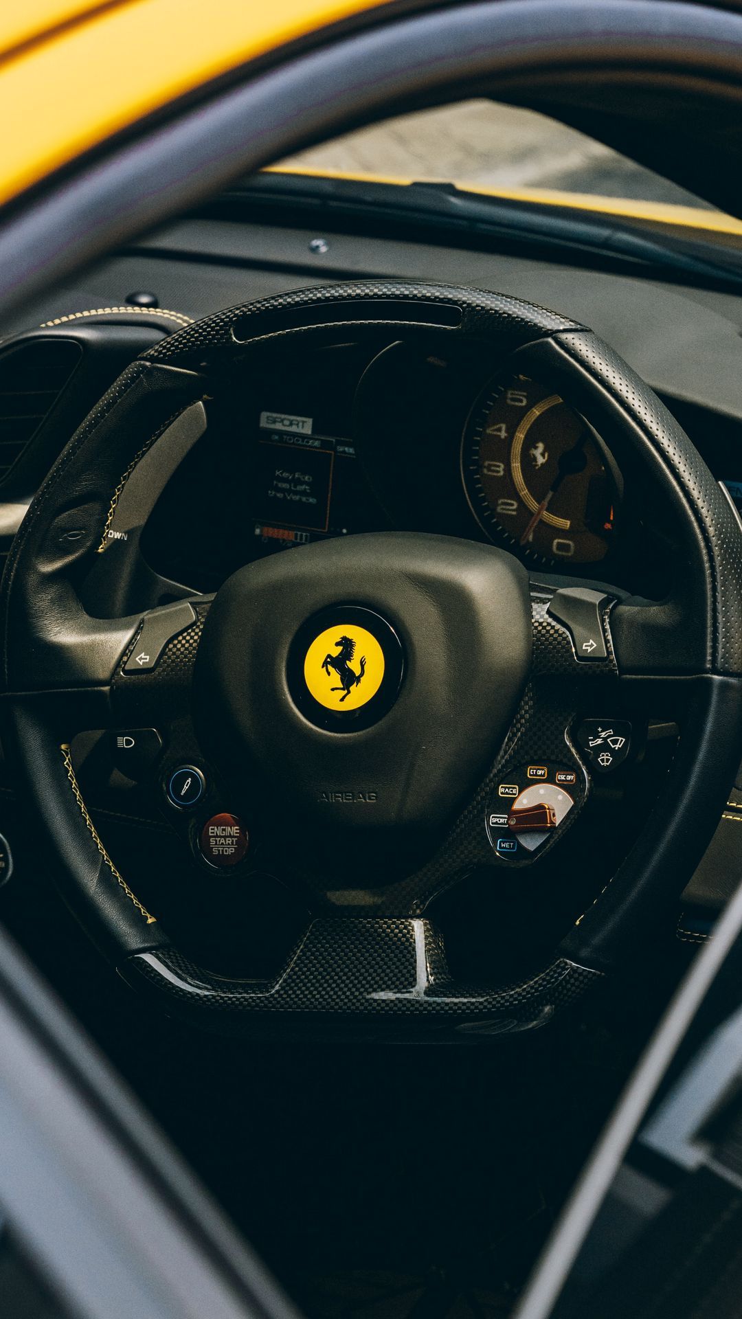 1080x1920 Download wallpaper 1080x1920 ferrari, steering wheel, interior, speedometer samsung galaxy s s note, sony xperia z, z z z htc one, lenovo vibe HD background