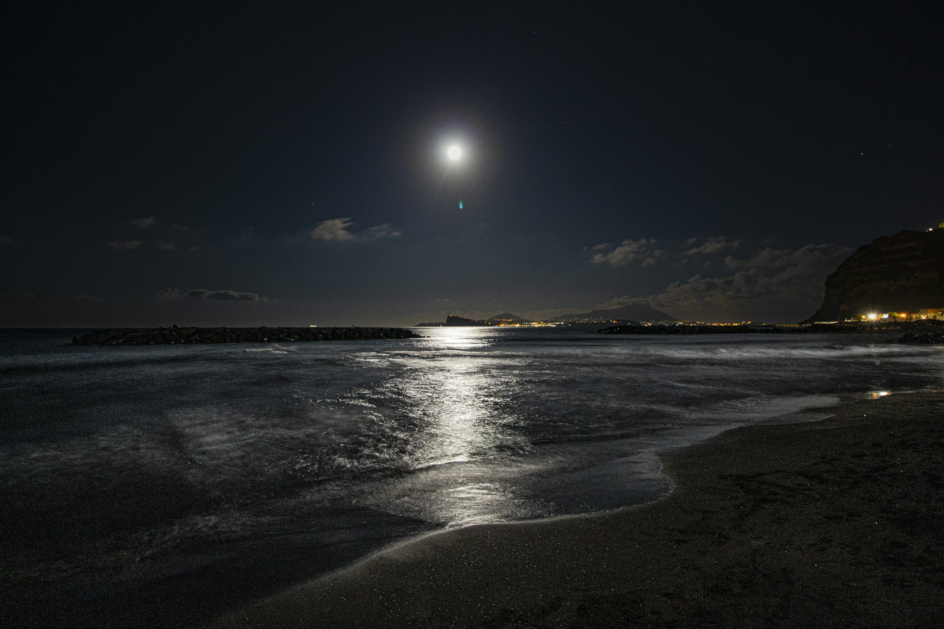 3000x2000 Night Ocean Picture. Download Free Image
