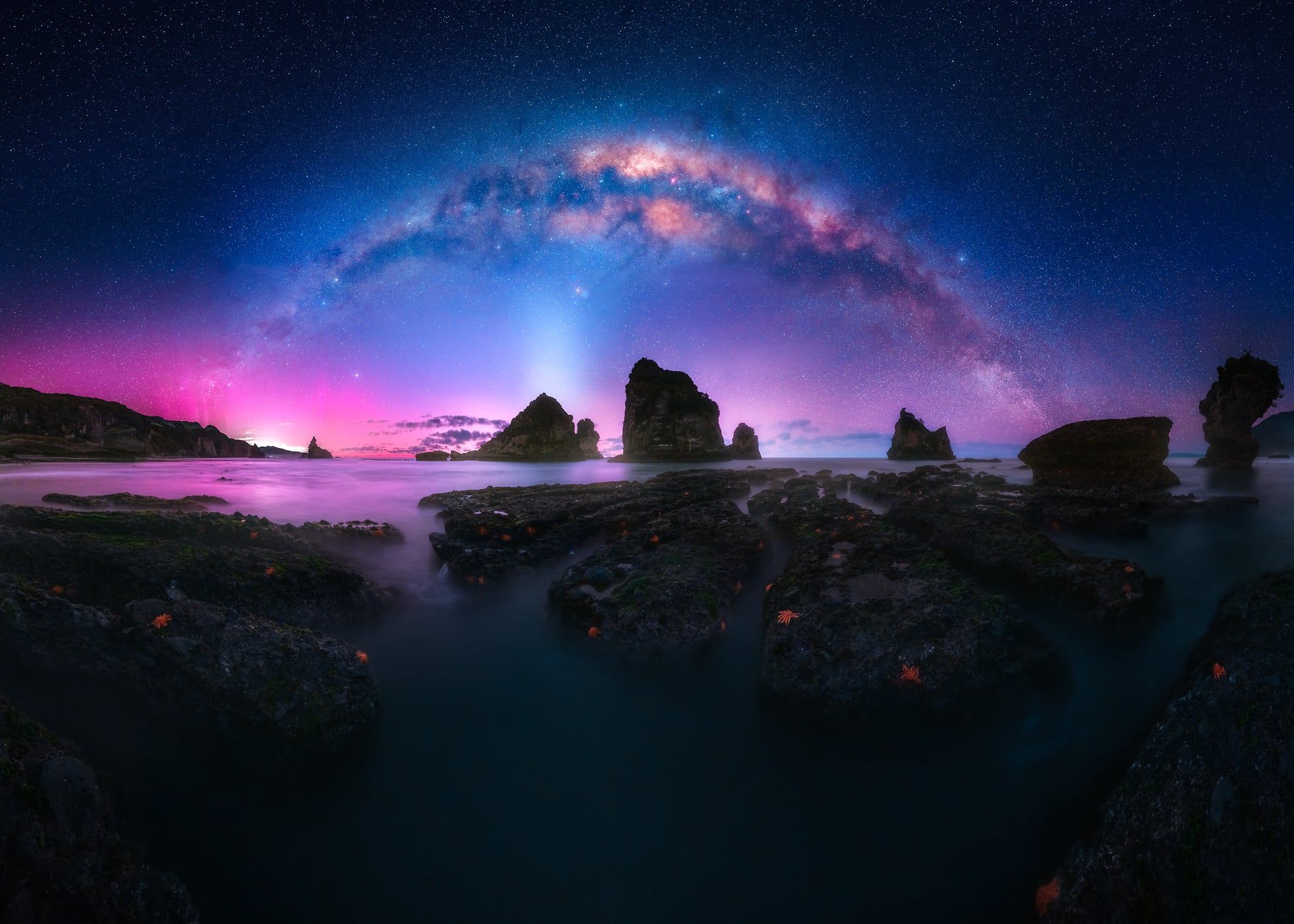 1961x1400 Beach night photo: Fine art photography
