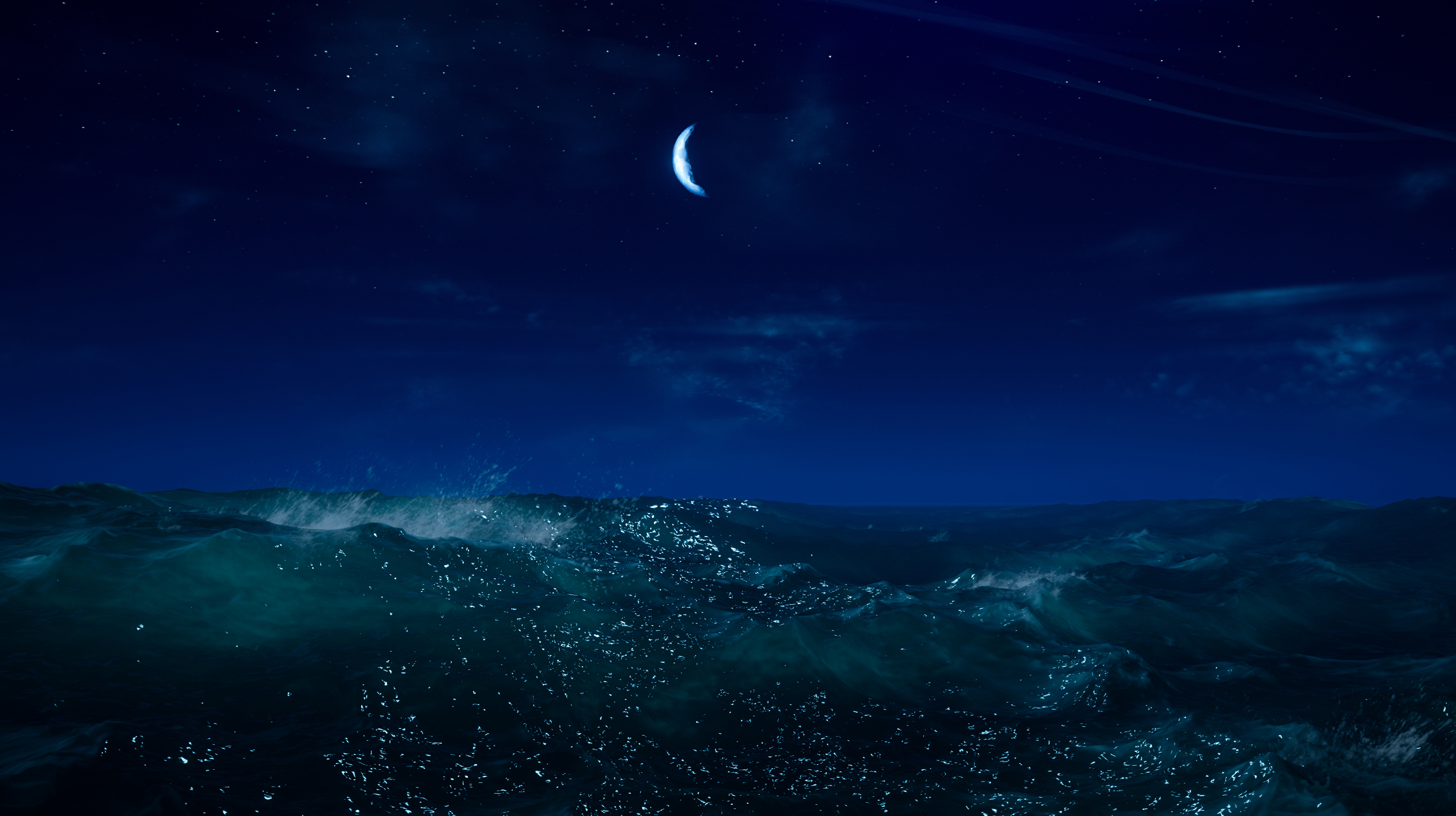 2859x1603 Nights at Sea Wallpaper, HD Nature 4K Wallpaper, Image and Background