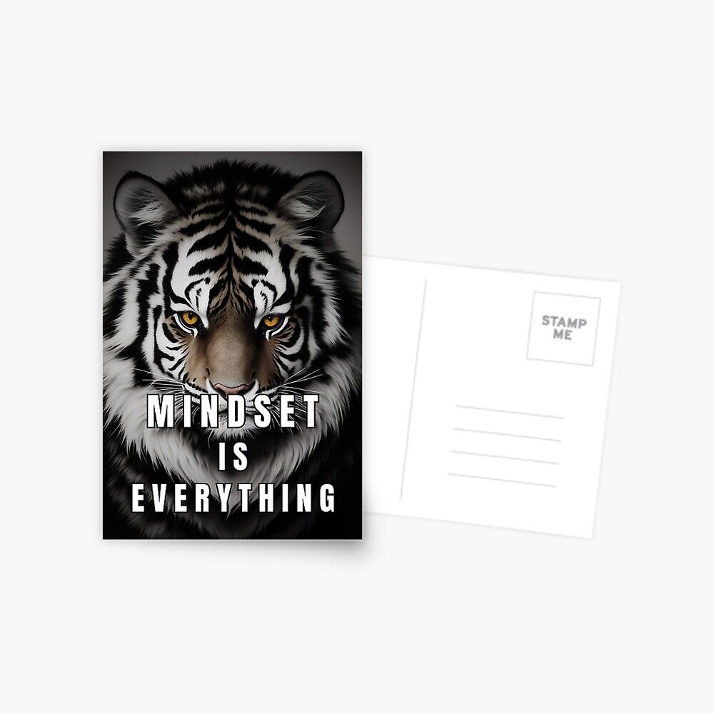 1000x1000 Mindset Is Everything Tiger Poster