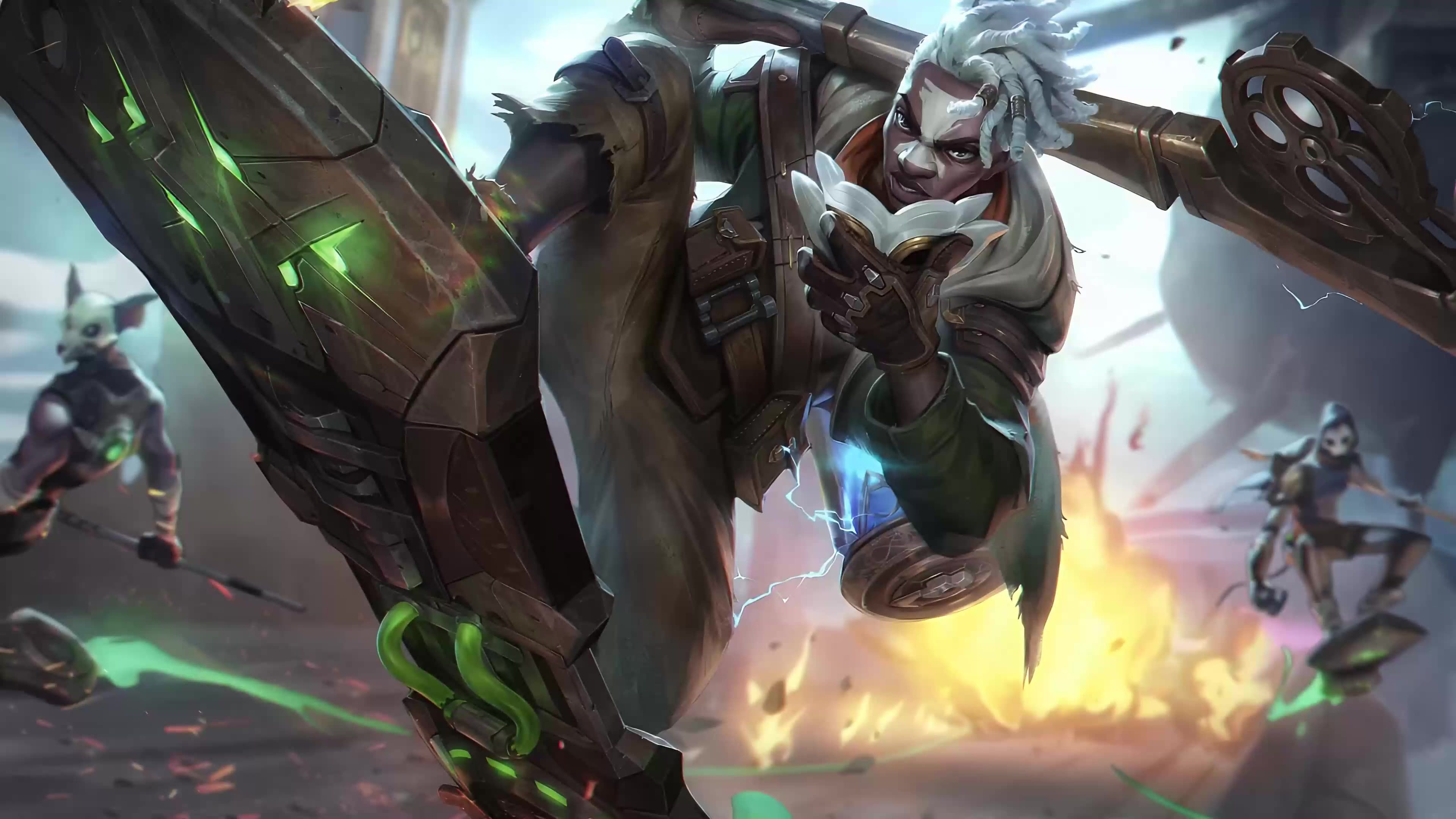 3840x2160 Firelight Ekko (Arcane) Live Wallpaper