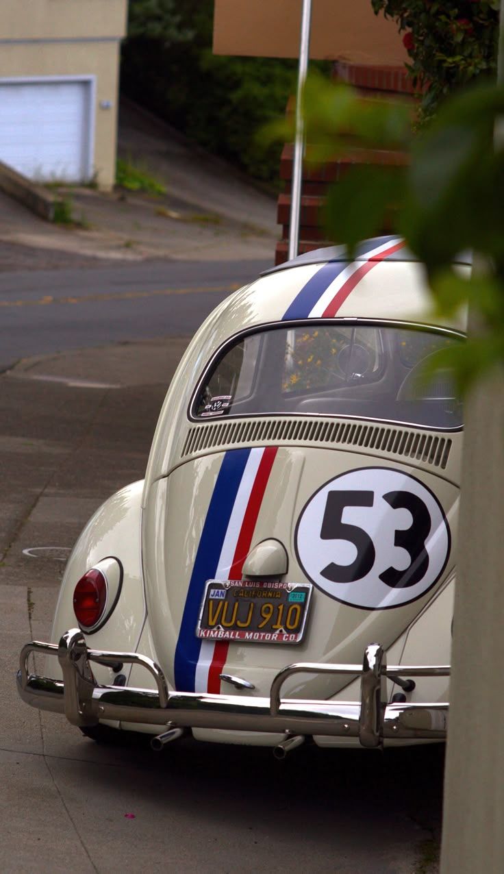 736x1276 Vintage Volkswagen Beetle with Racing Number 53. Herbie fully loaded aesthetic, Herbie 53 wallpaper, Volkswagen