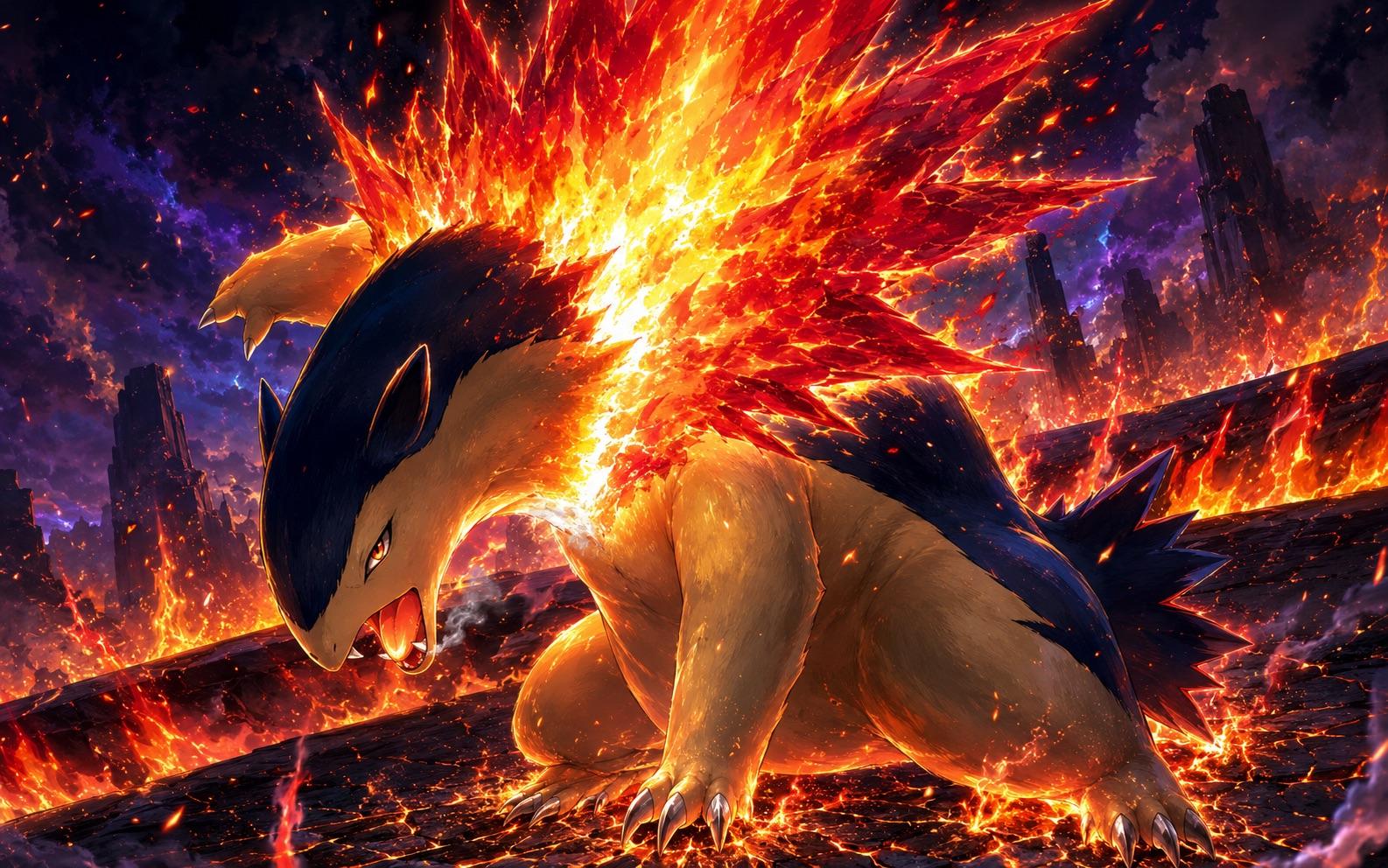 1586x992 Typhlosion vs Magmortar