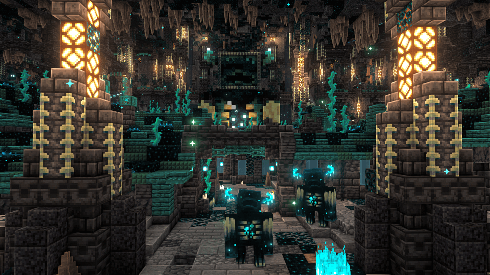 1920x1080 Minecraft Ancient City Wallpaper