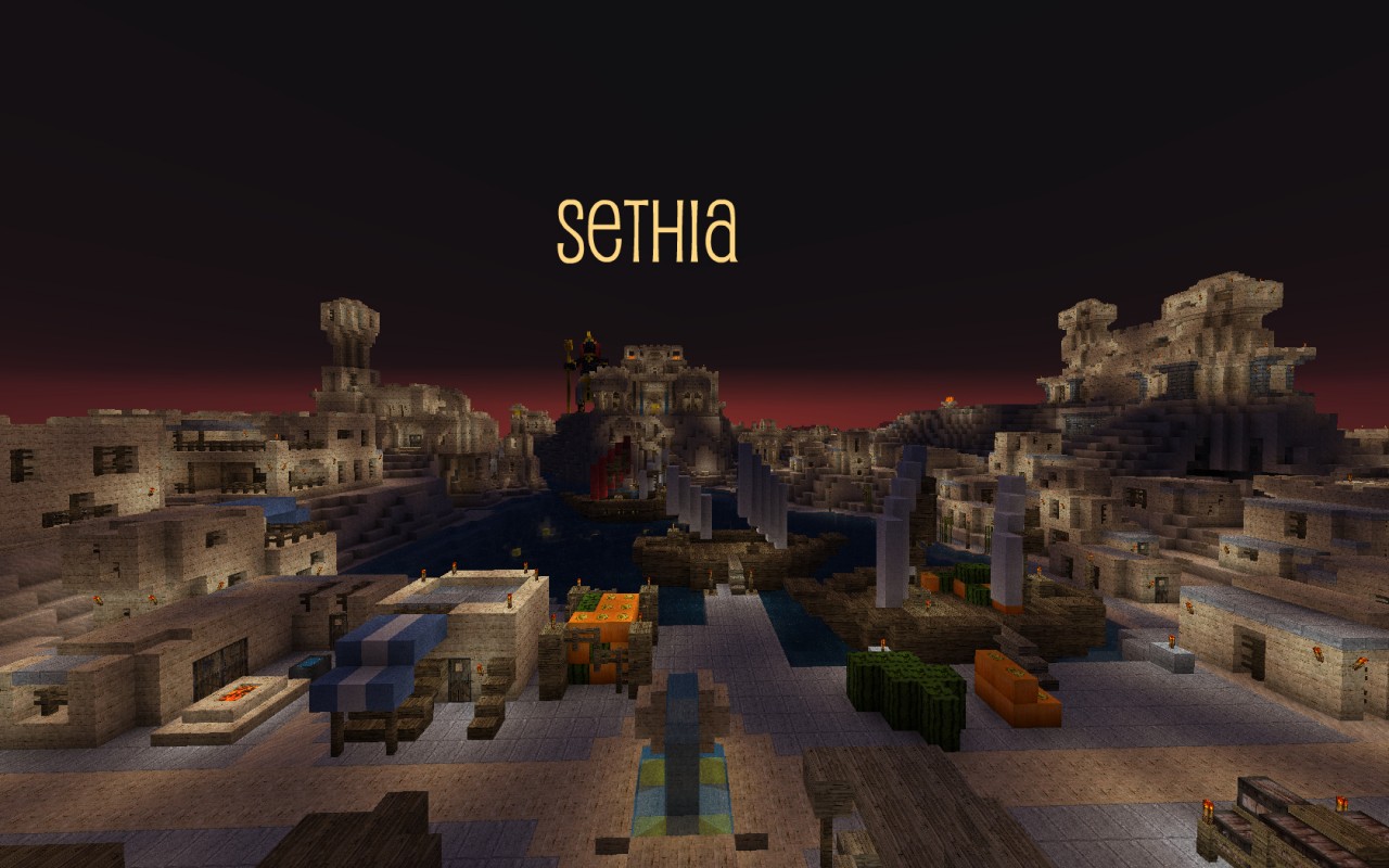 1280x800 Sethia Ancient Egyptian City Minecraft Map