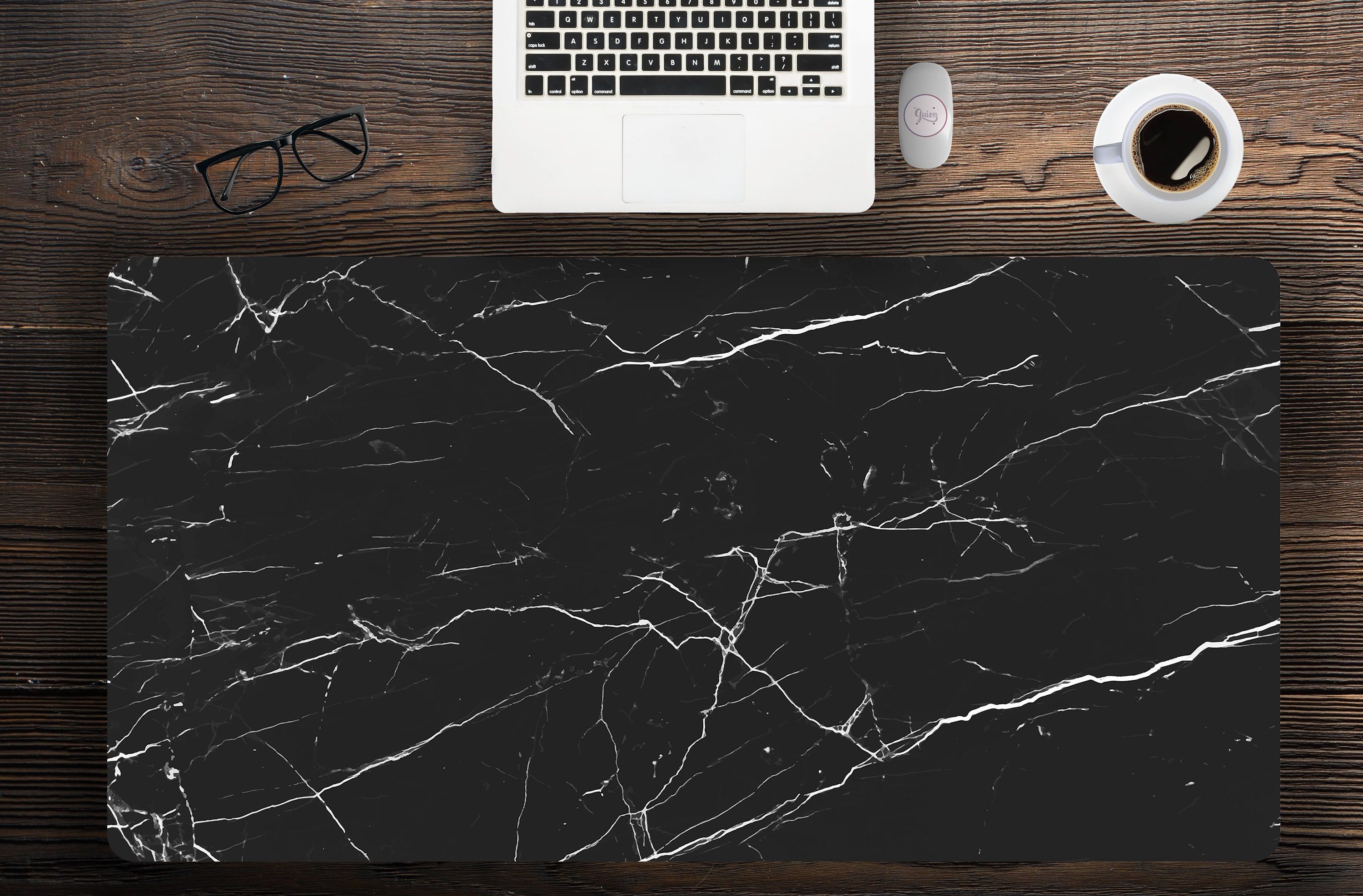 3000x1973 Black Marble Aesthetic Desk Mat With Multiple Size Options, Extra Large Desk Pad for Home Office, Gift for Coworker, Extended Mouse Pad