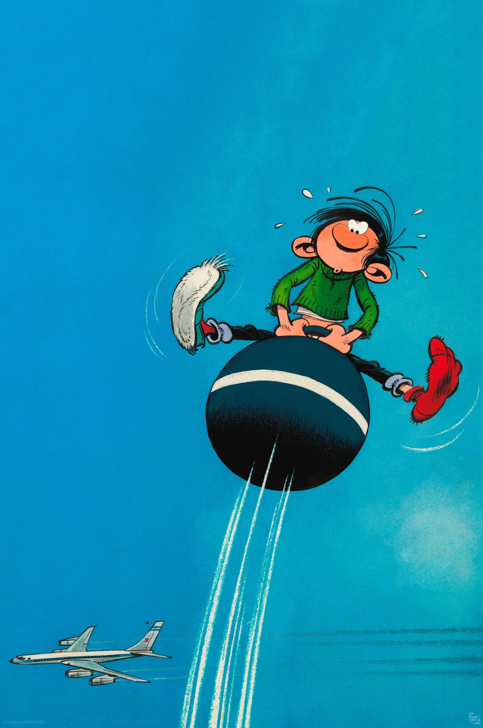 1660x2500 Gaston Jumping Balloon Poster 61x 5cm