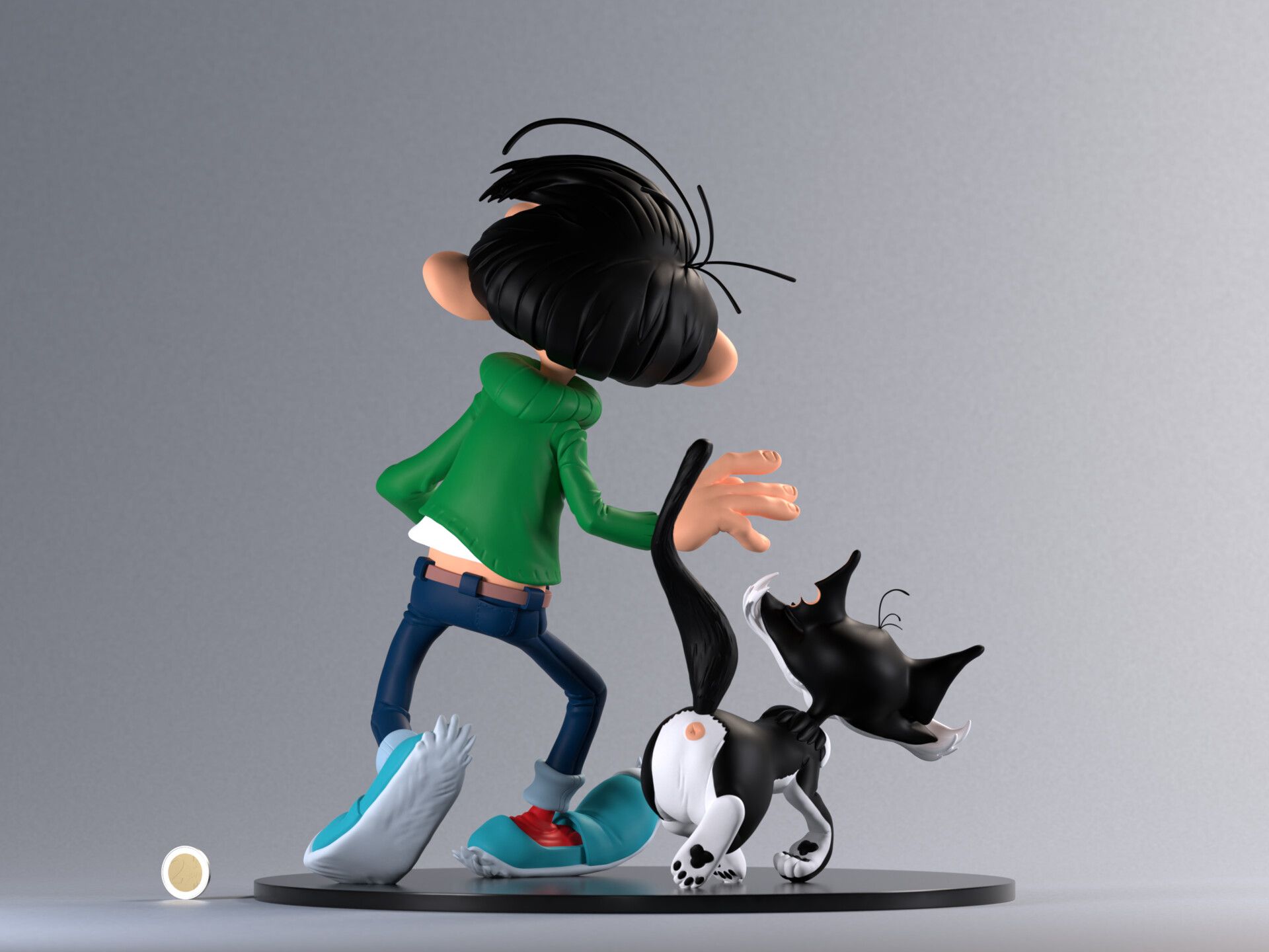 1920x1440 Gaston Lagaffe Et Son Chat