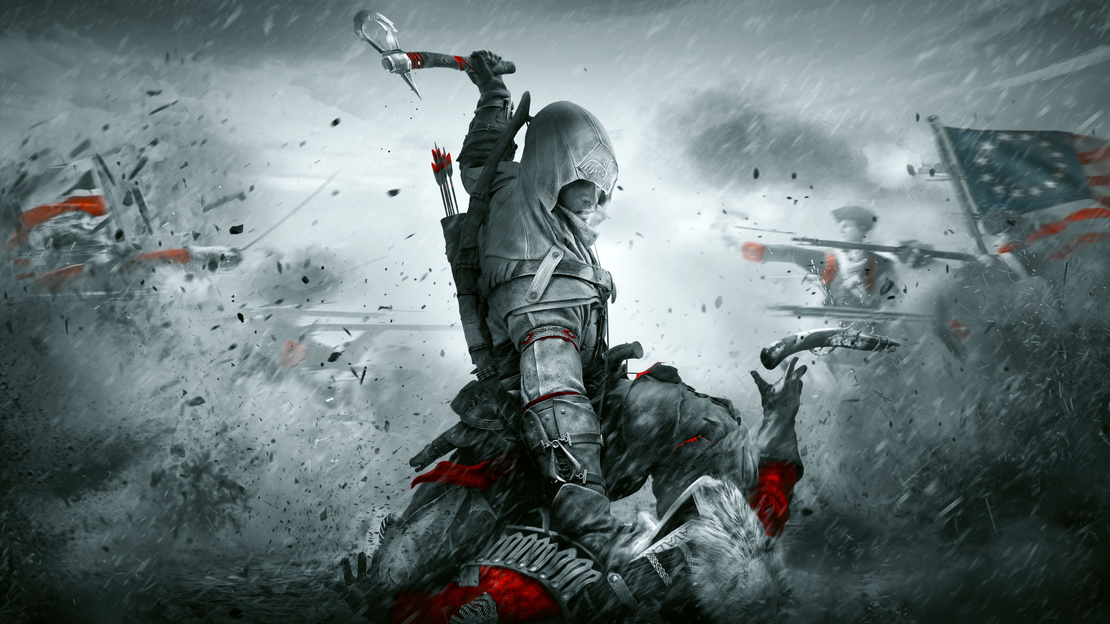 3840x2160 4K Ultra HD Assassins Creed III Wallpaper Free 3840x2160 High Quality Background