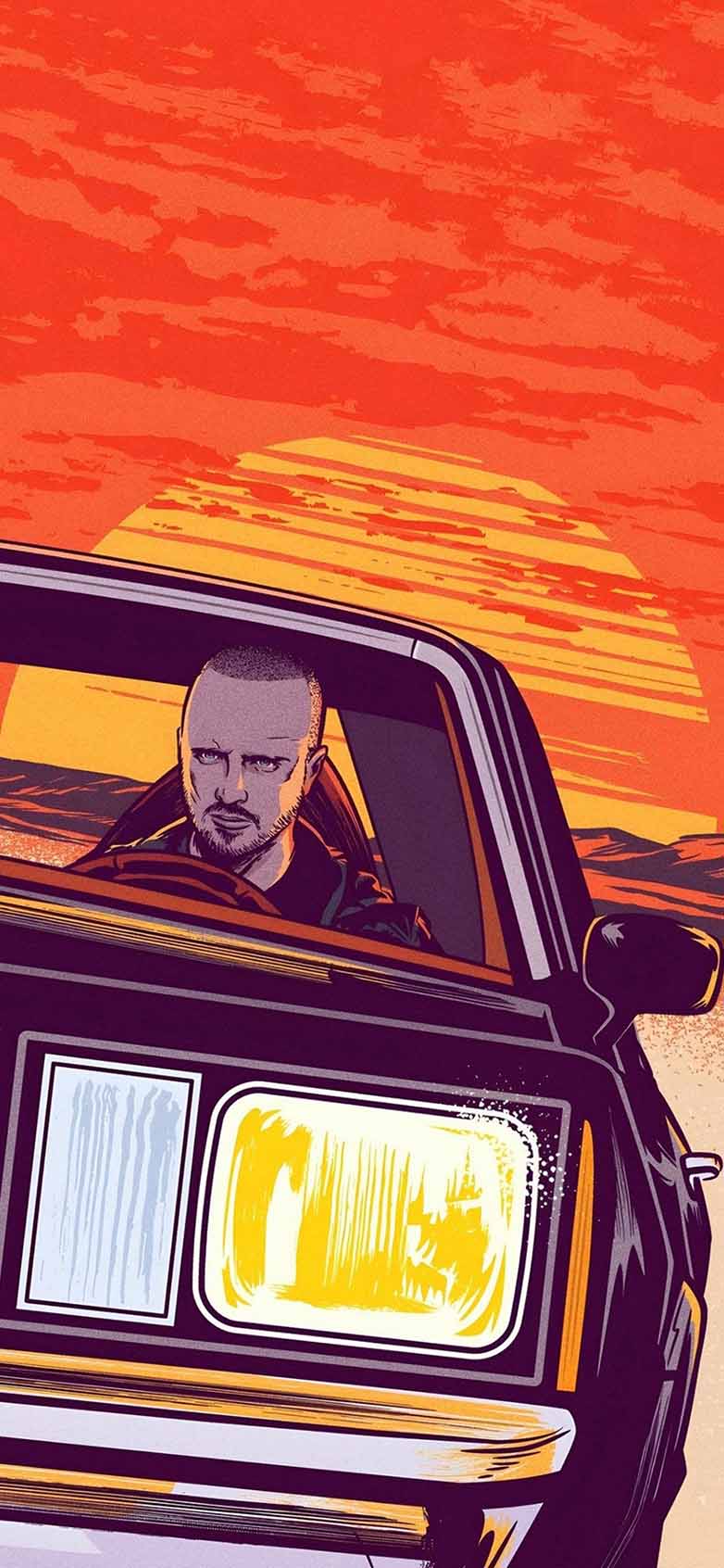 782x1692 Breaking Bad Jesse Pinkman Desert Drive Wallpaper iPhone HD