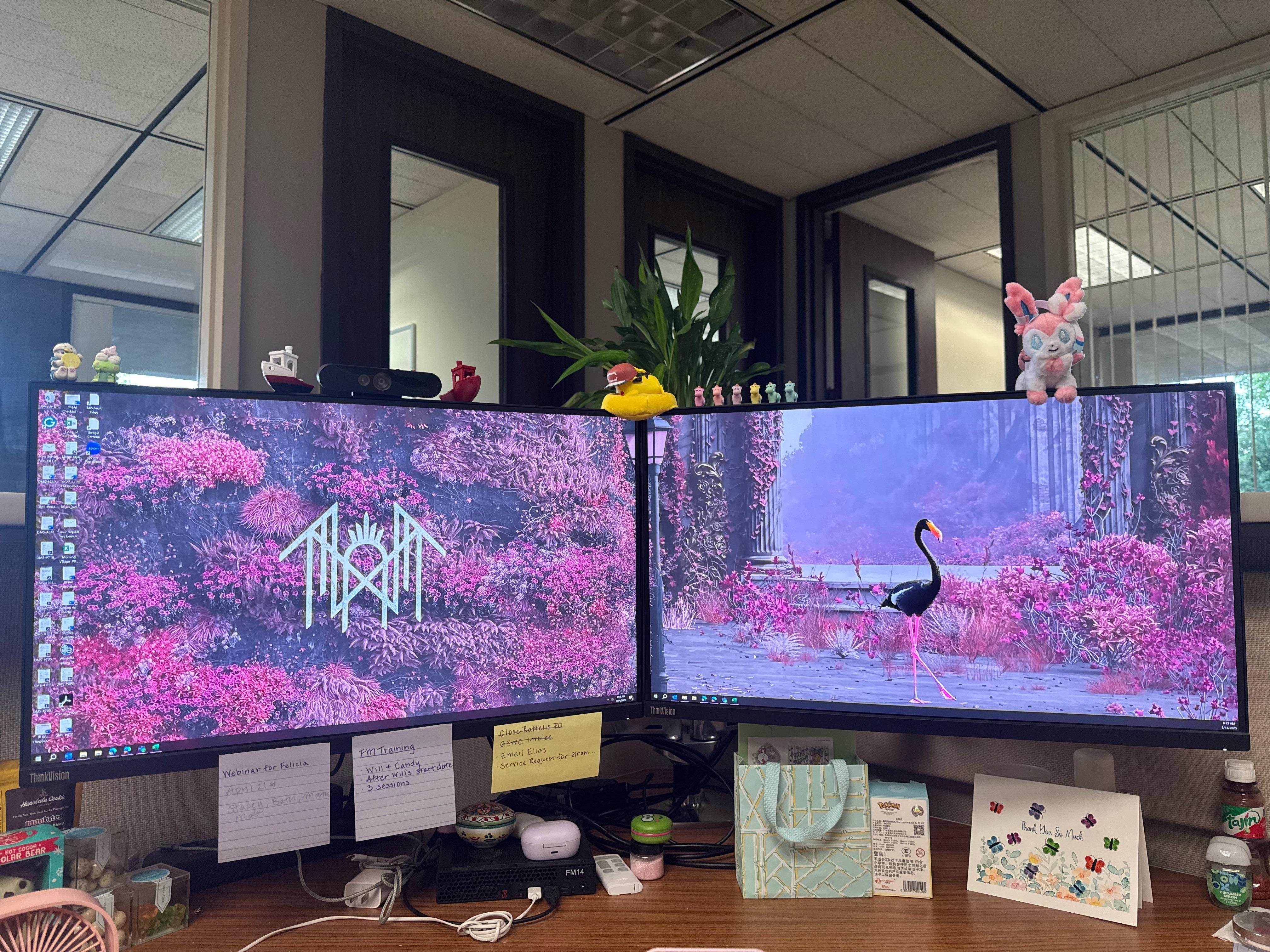 4032x3024 Behold, an offering. Dual monitor wallpaper I made