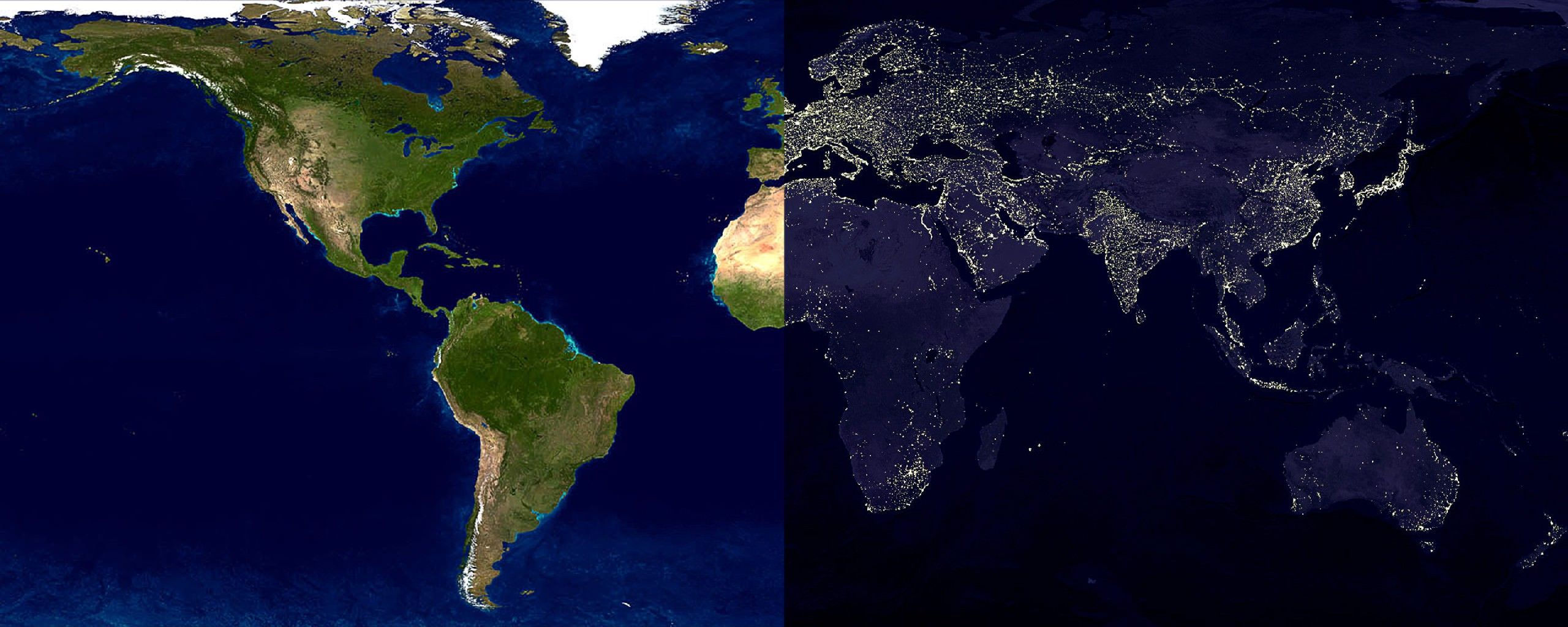 2560x1024 Dual Monitor Map Wallpaper