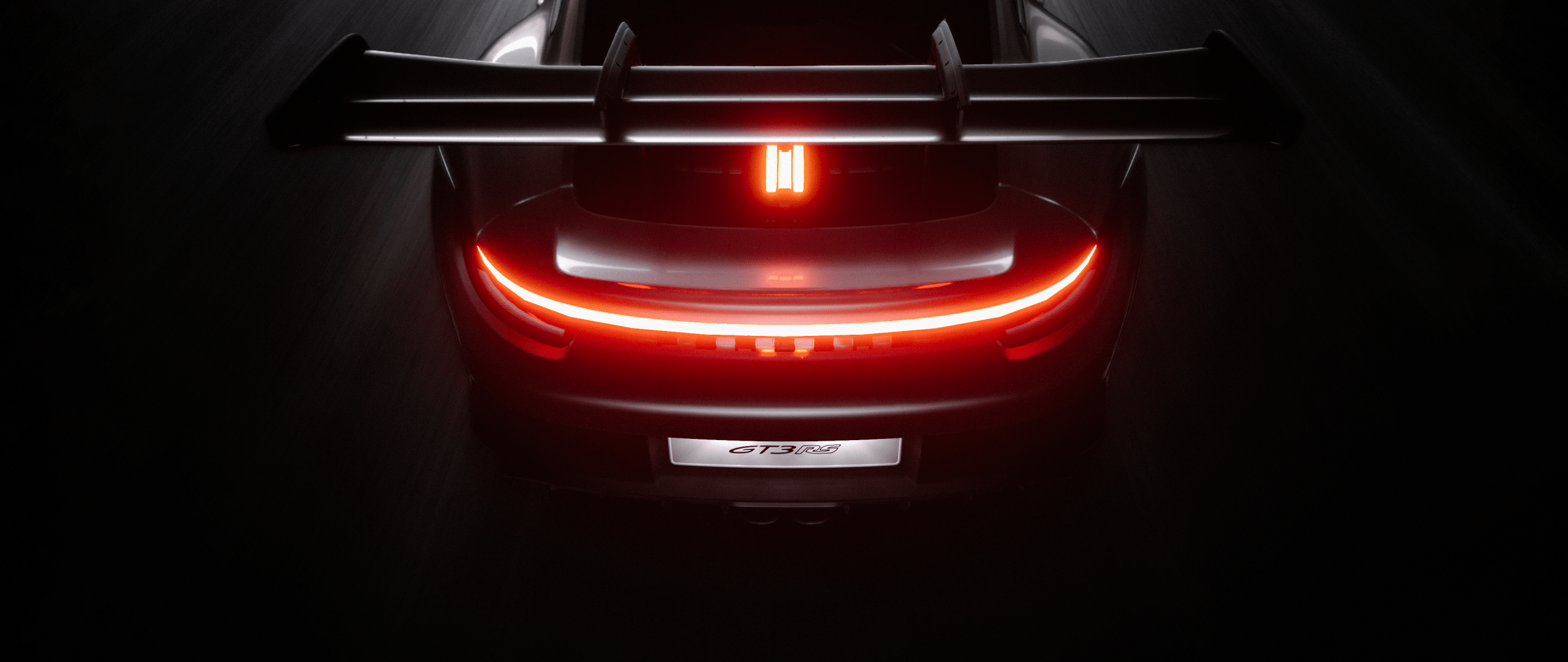 2560x1080 Porsche 911 GT3 RS Wallpaper 4K, Dark aesthetic, Glow in dark