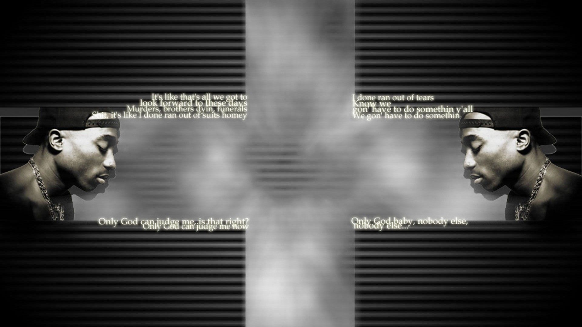 1920x1080 2Pac Tupac Two Image In One Frame HD Music Wallpaper