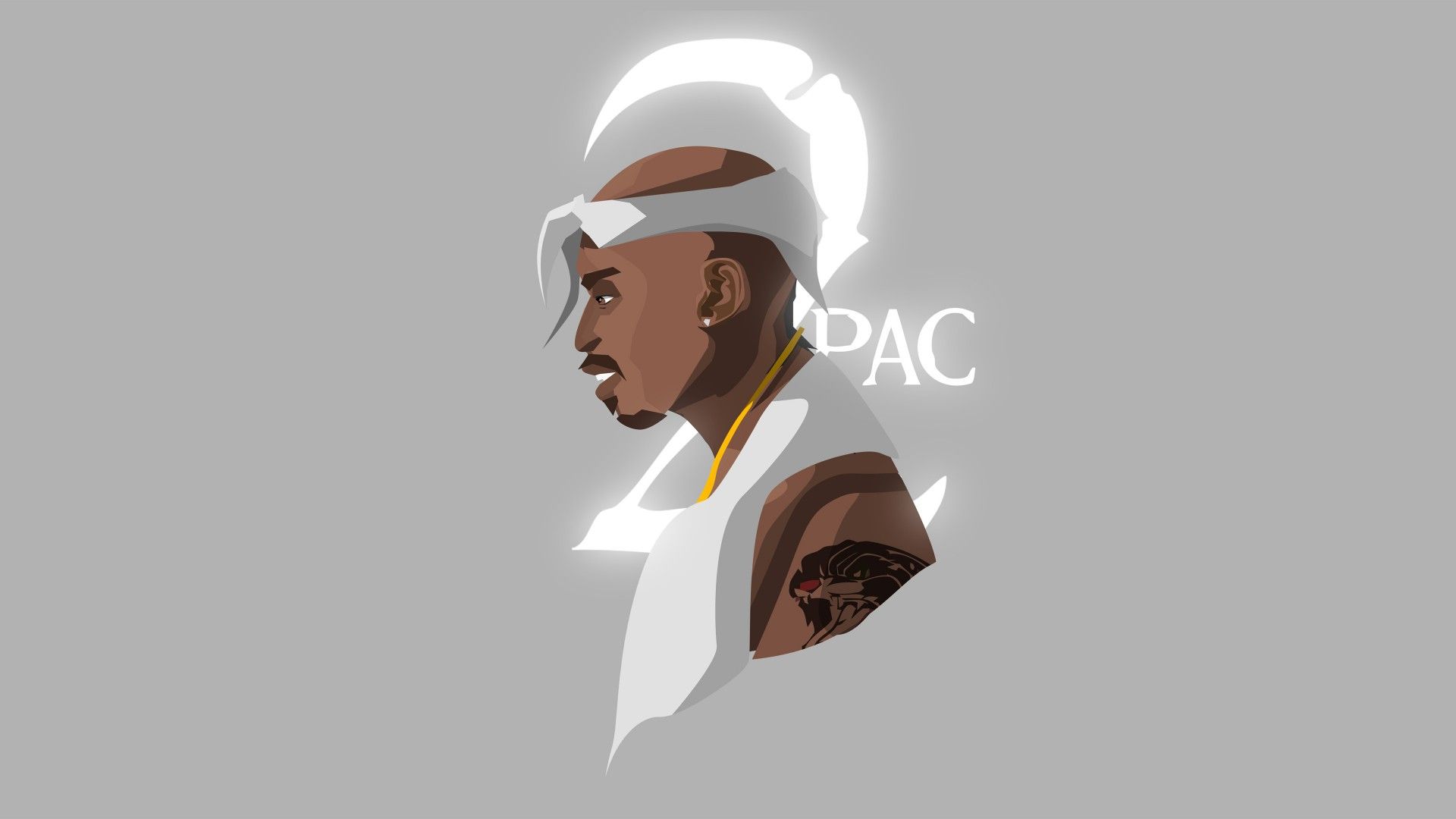 1920x1080 2Pac Tupac Painting 4K HD Music Wallpaper