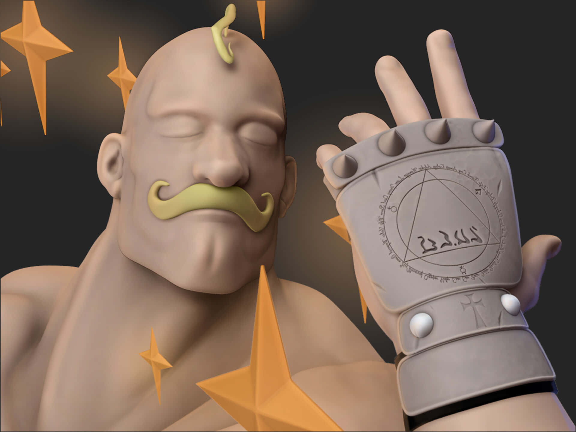 1920x1440 Download Alex Louis Armstrong, The Strong Arm Alchemist in Action Wallpaper