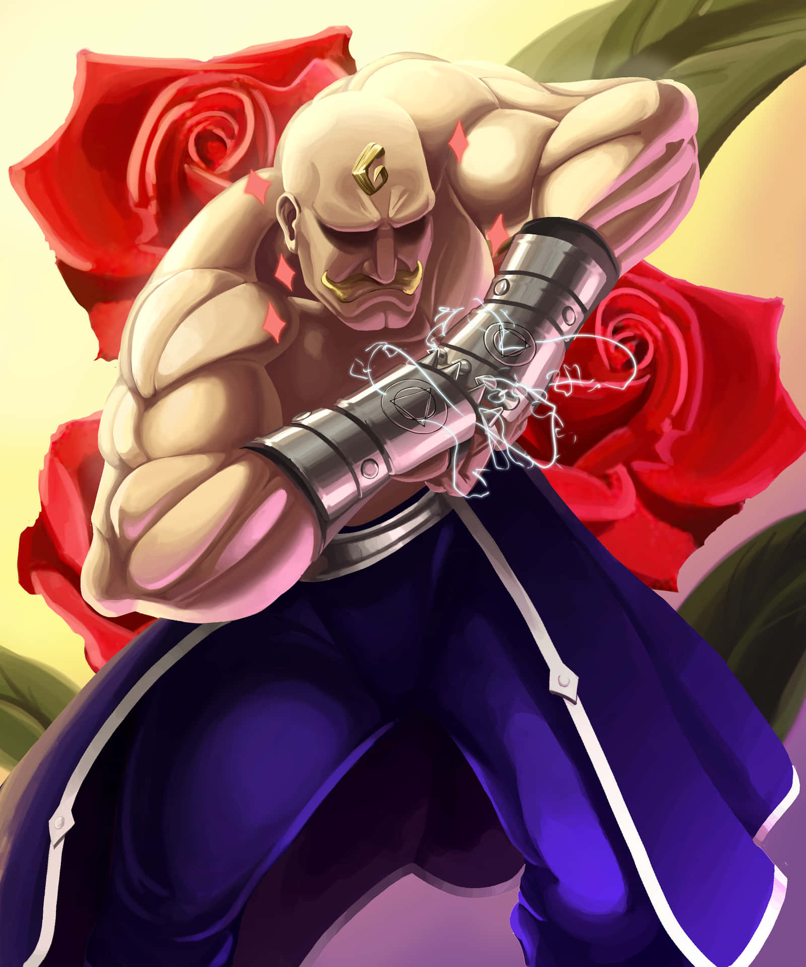 1600x1920 Download The Strong Arm Alchemist, Alex Louis Armstrong Wallpaper
