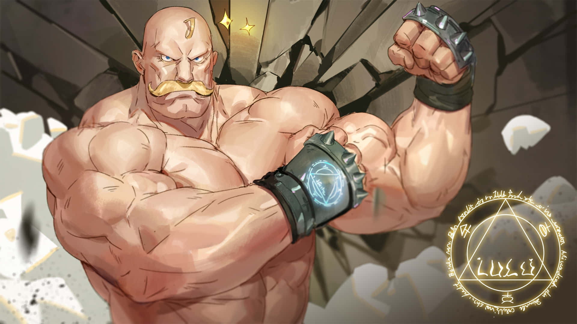1920x1080 Powerful Alex Louis Armstrong In Action Wallpaper
