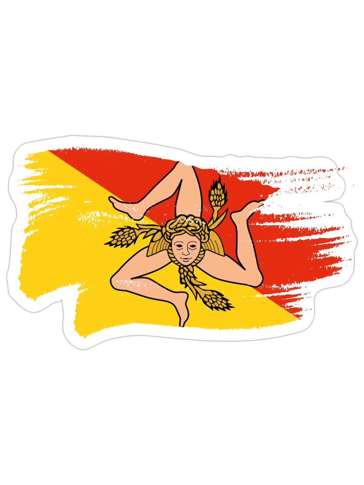 1200x1600 Order 'Sicily Flag Trinacria Sicilian Flag' Stickers Single online