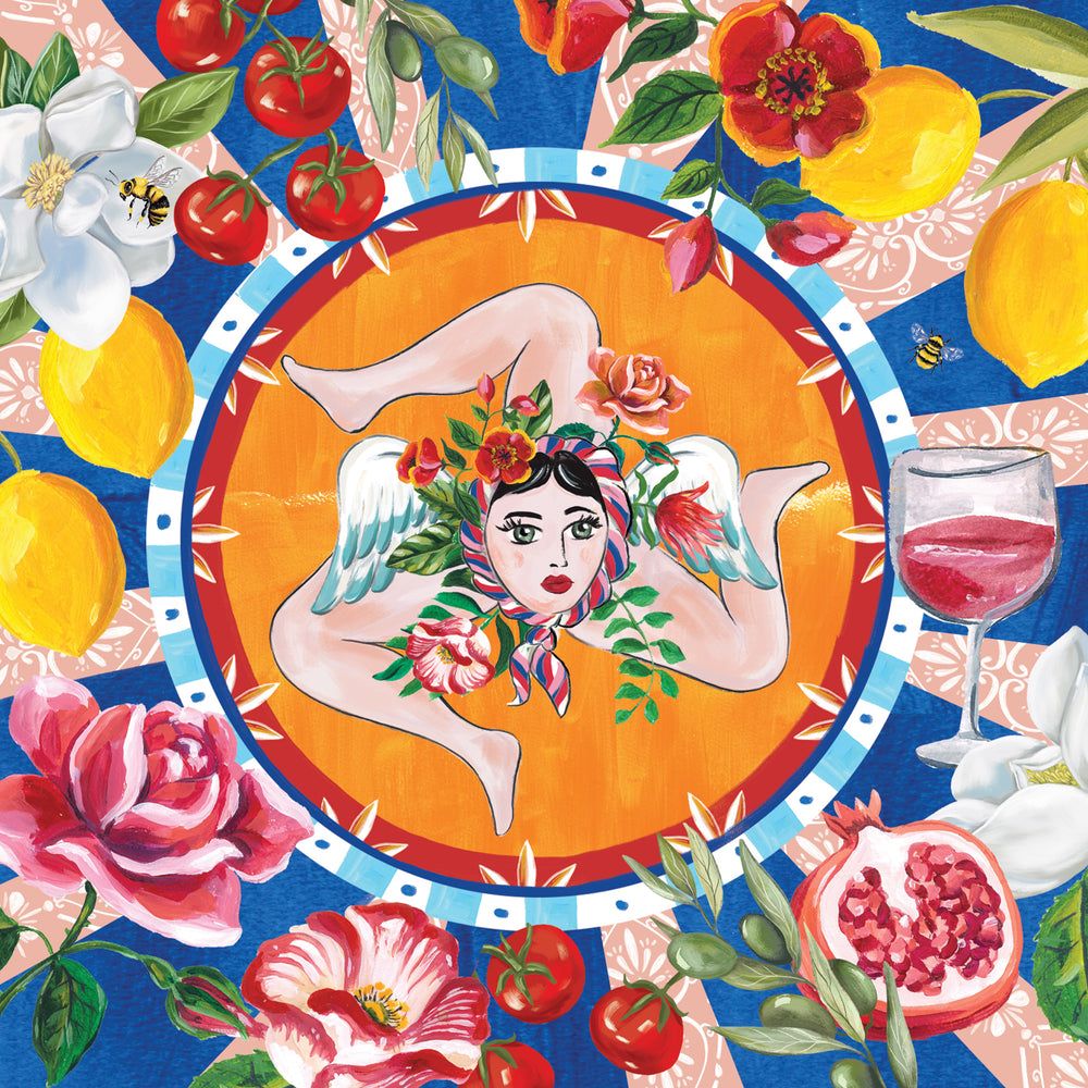 1000x1000 Greeting Card Italian Summer Trinacria