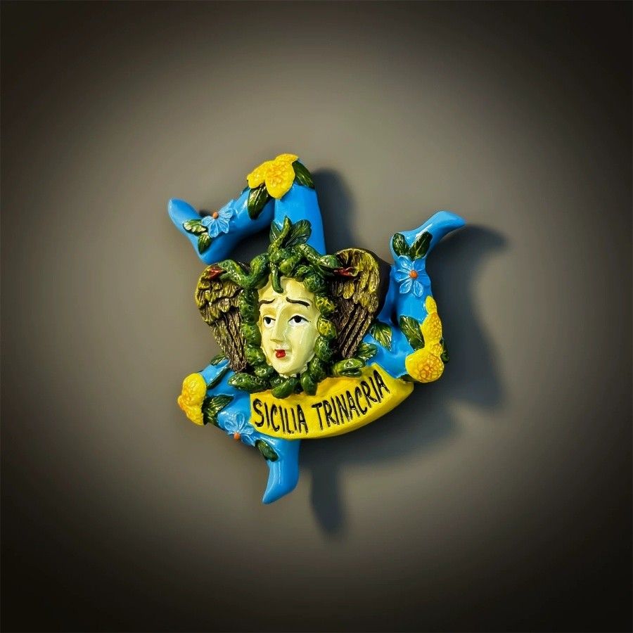 900x900 Sicilia Trinacria Sicily Resin Refrigerator magnet travel souvenirs craft